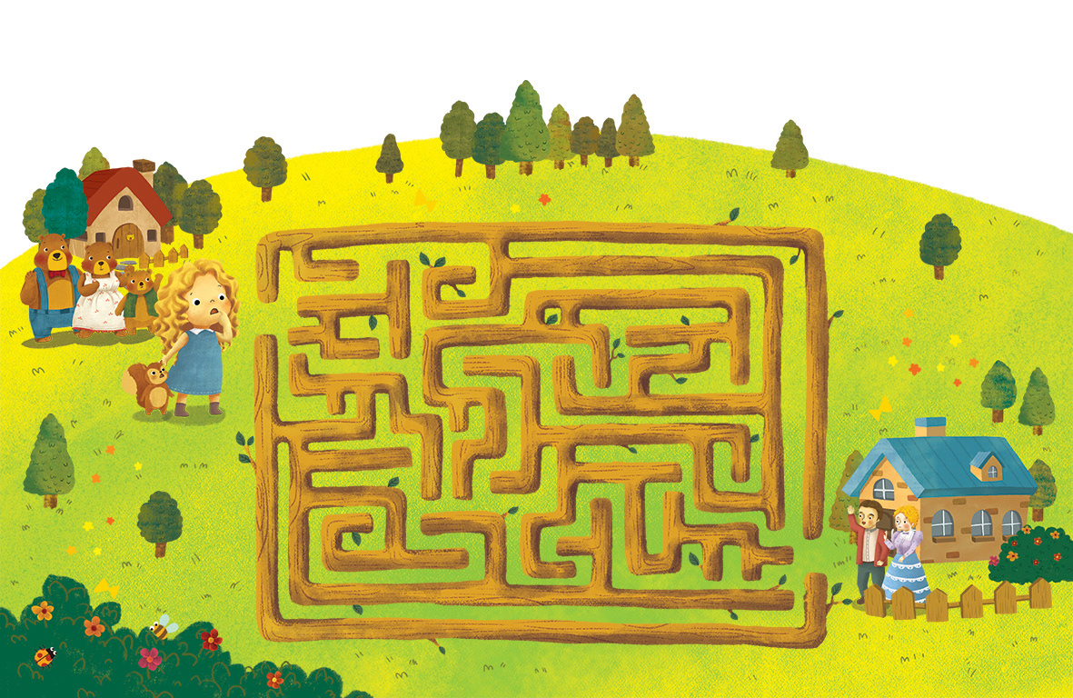 Inner illustration from Goldilocks And Three Bears, Hansol Education