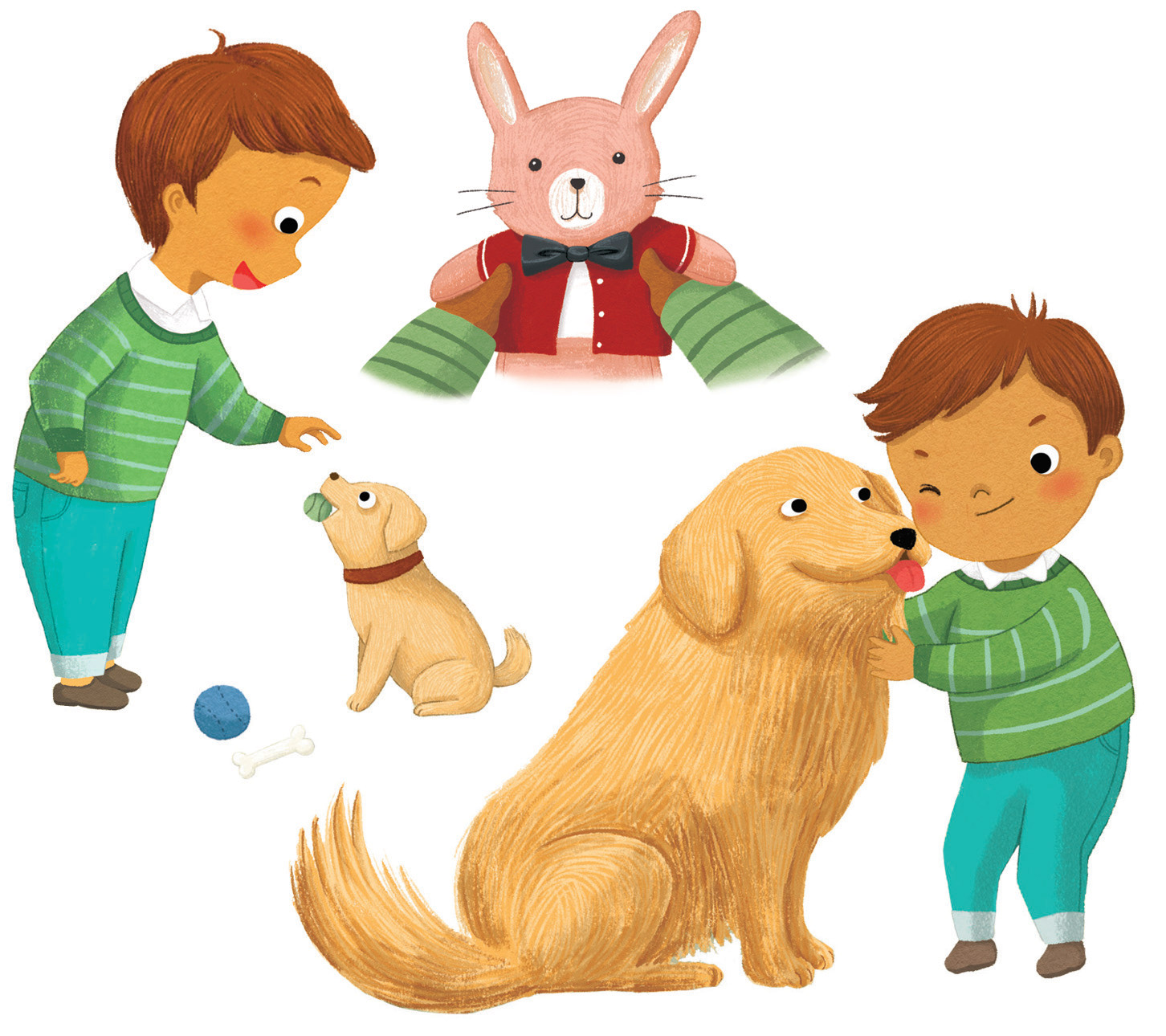 Spot illustrations from Charlotte Diamond's Animal Friends, Orca book Publishers