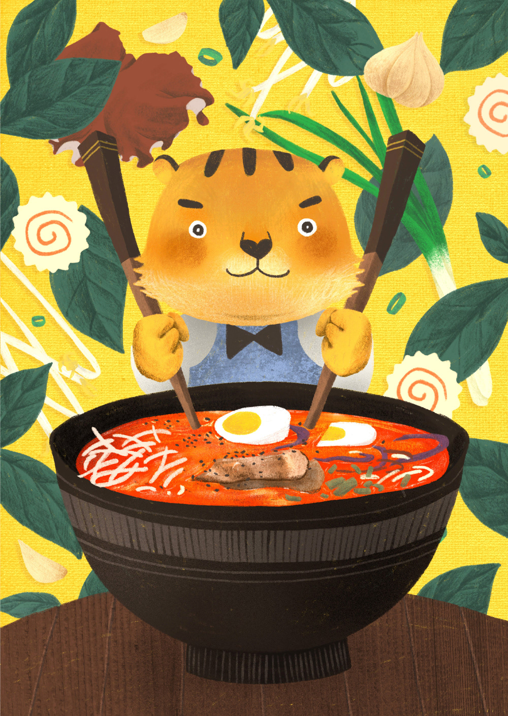Tiger character illustration