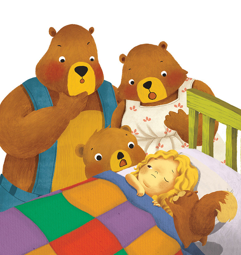 Inner illustration from Goldilocks And Three Bears, Hansol Education
