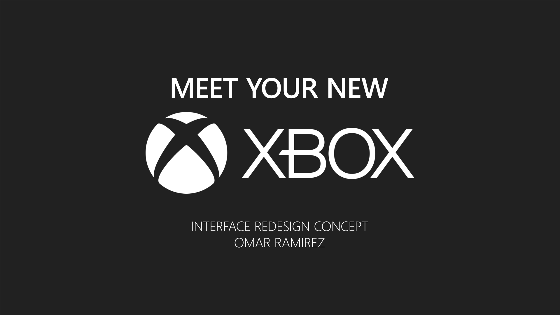 Omar Ramirez Raven Creative Works Xbox Interface Redesign Concept