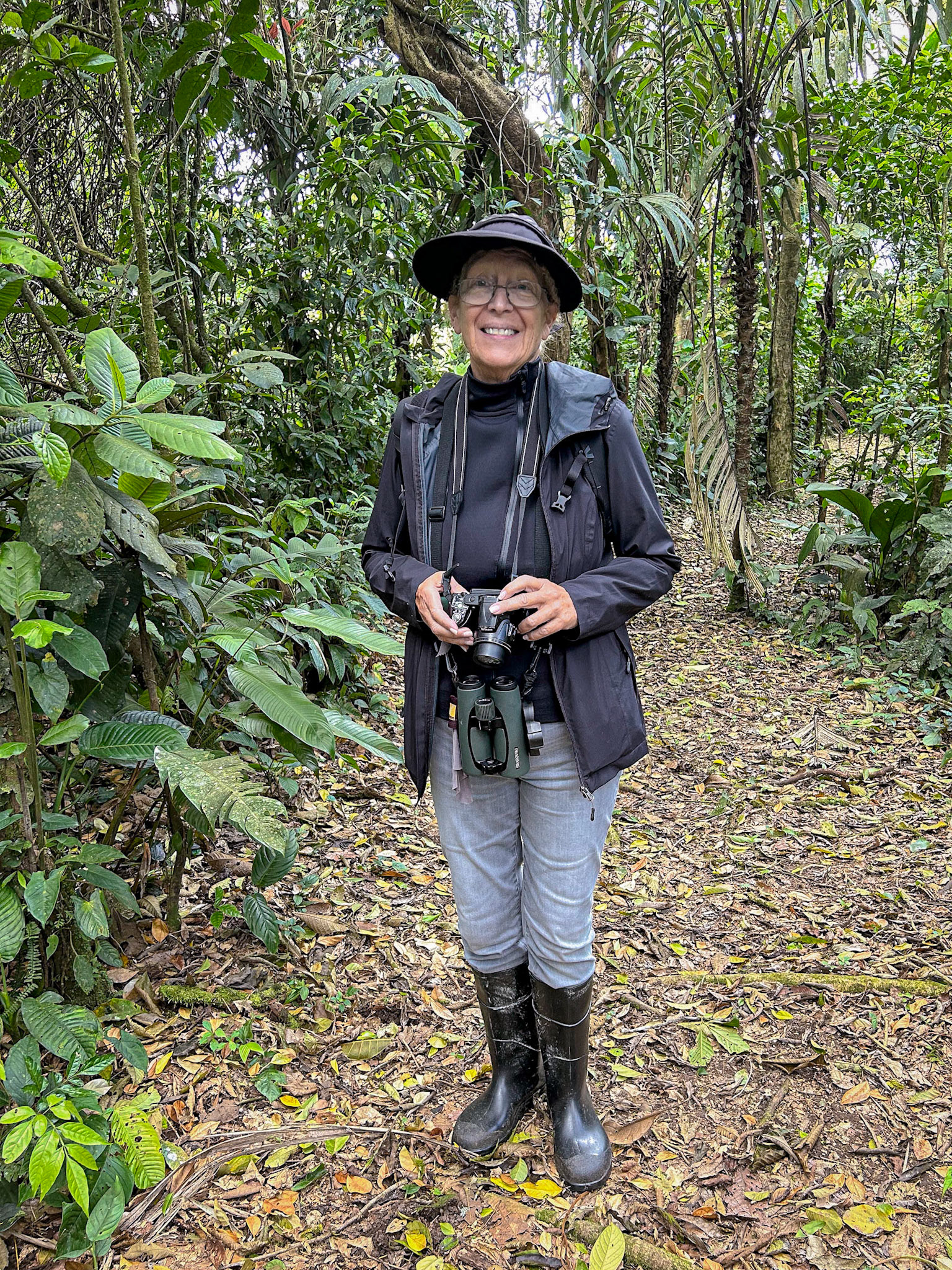 Sister Carol on the birding trail.