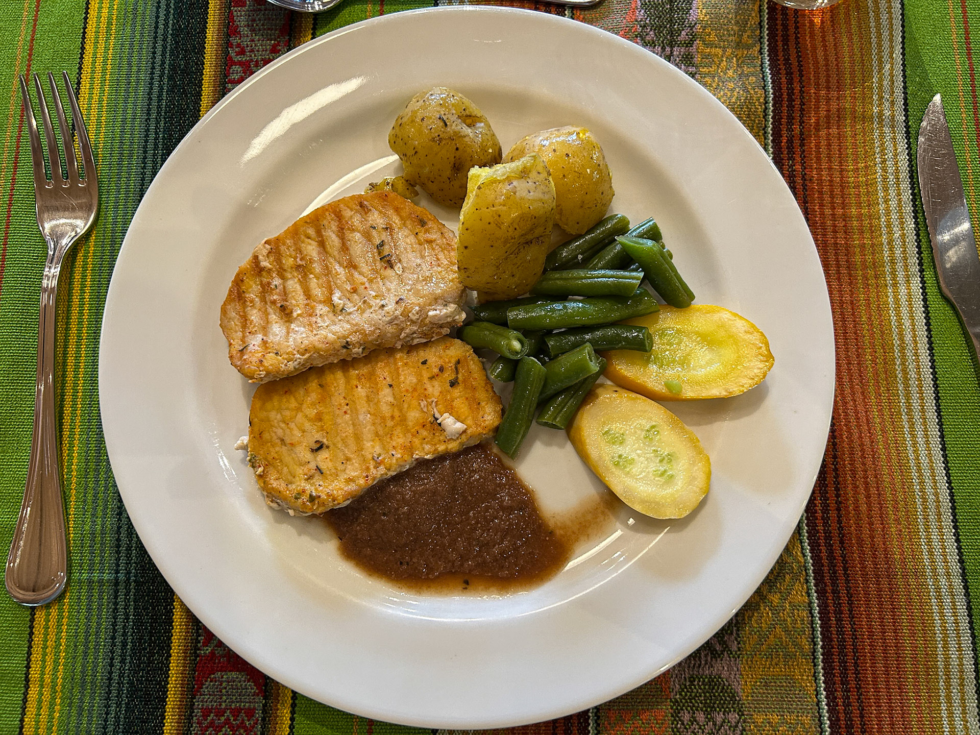 Grilled Trout was a common entrée
