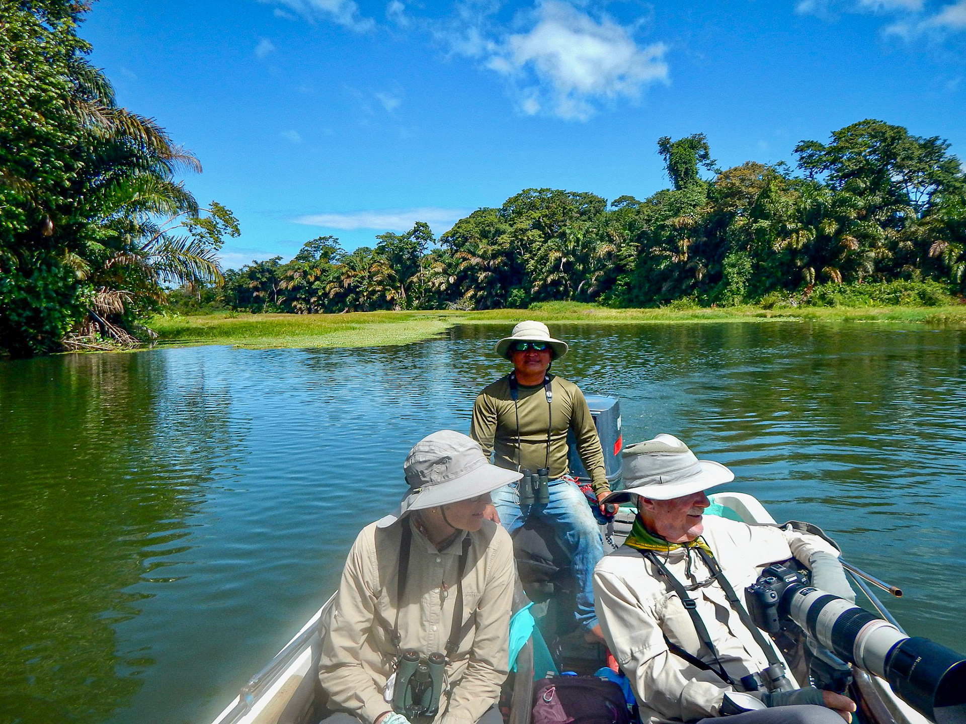 Birding the Chiquita channel with Capt. Alvaro.