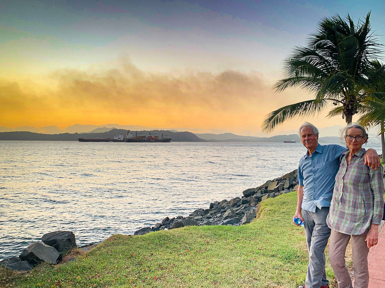 Walking the Amador Causway near our hotel in Panama City.