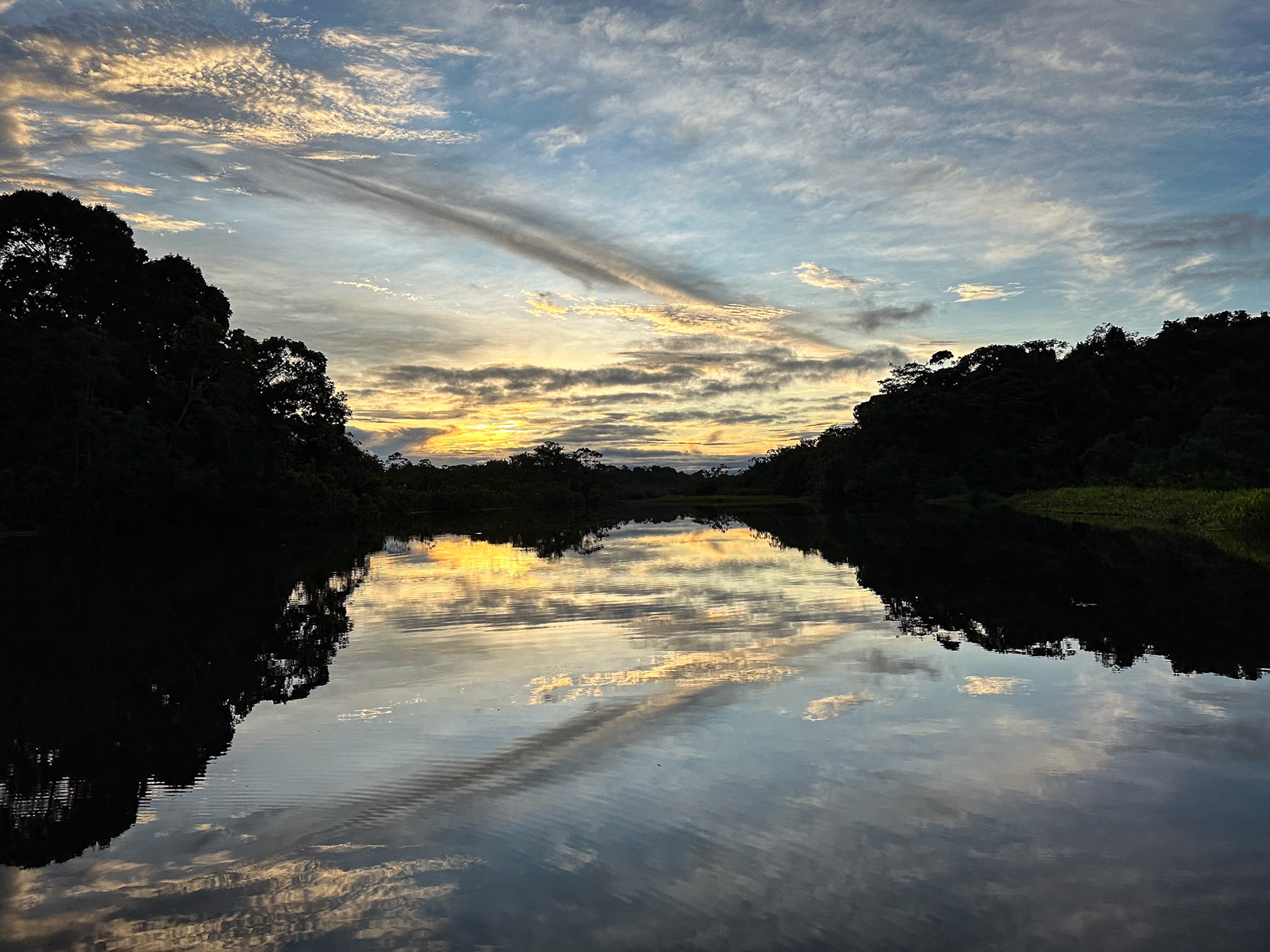 Sunset on Sani Lodge Lagoon