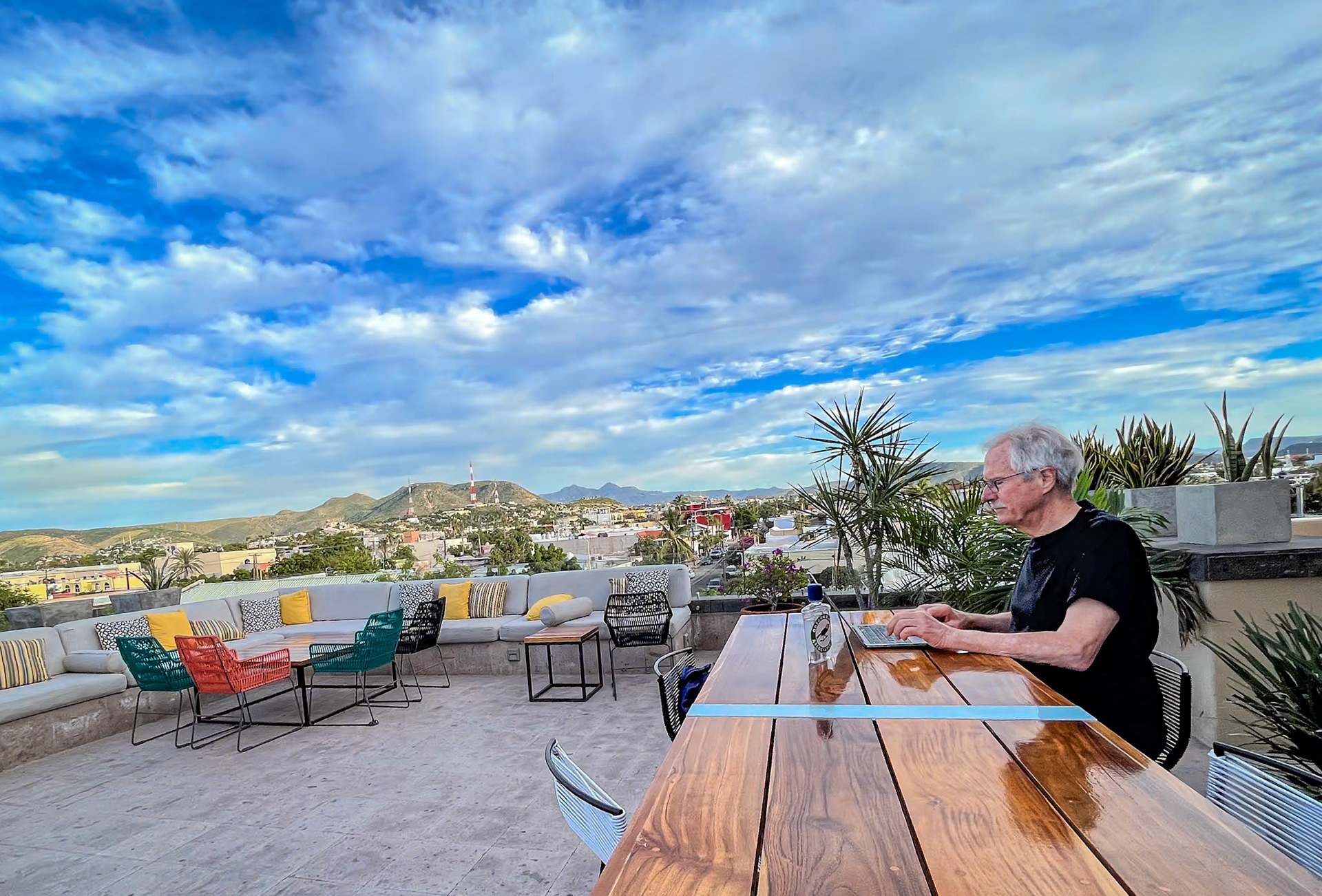 Nick at his "Office"