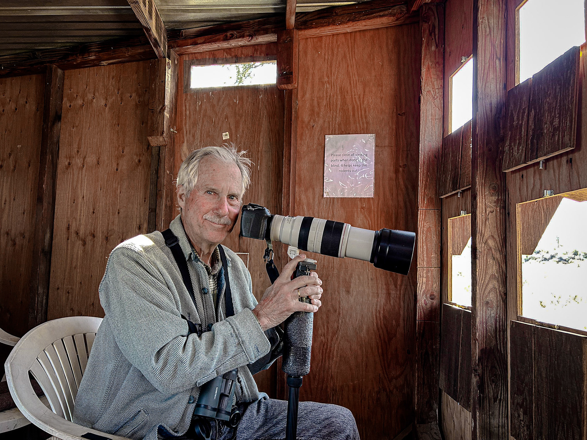 The photo blind at Cabin Lake