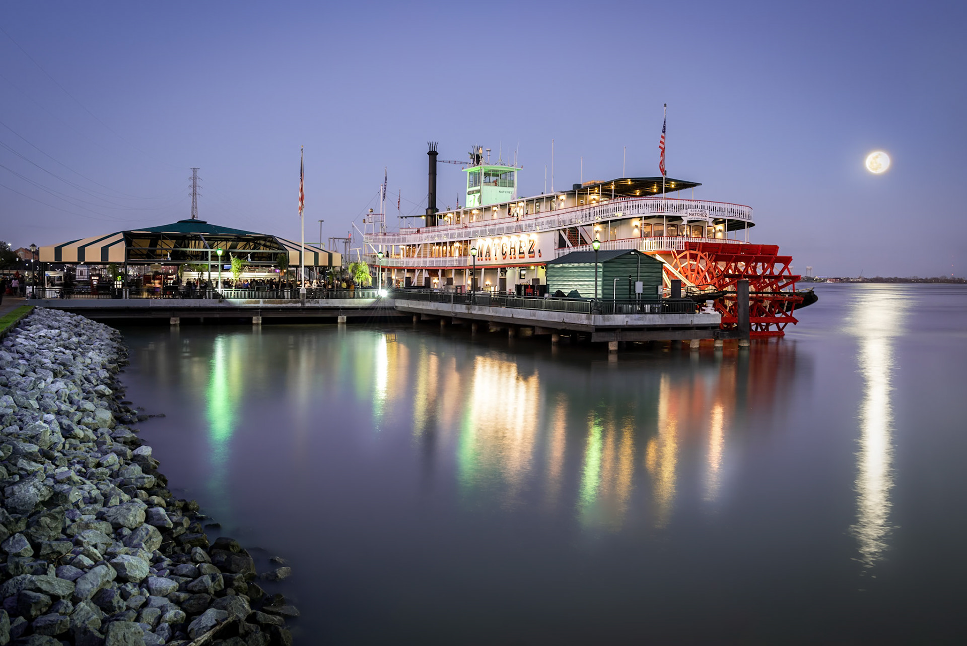 Steamer Natchez and The Supermoon