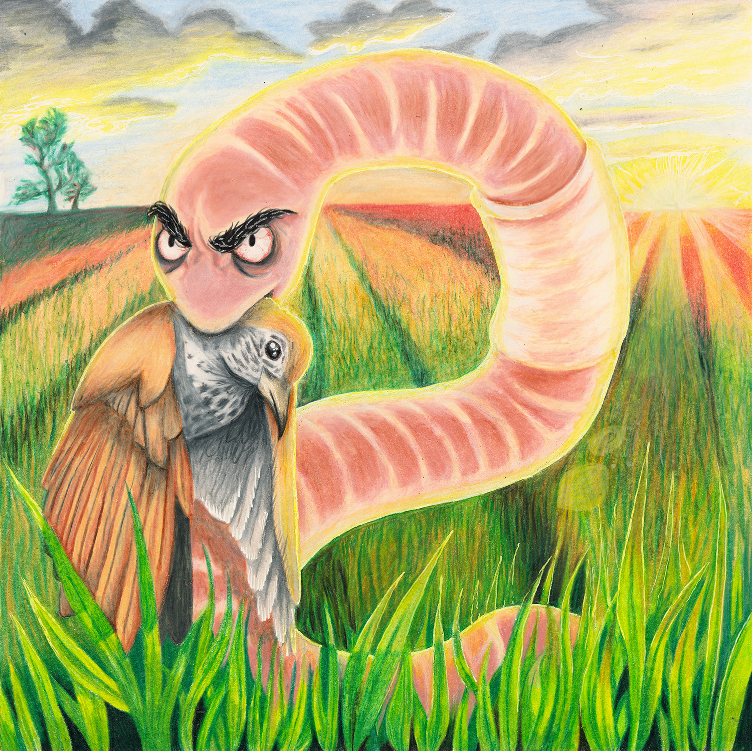 The Early Worm Gets The Bird, Julie Kitzes, 2021