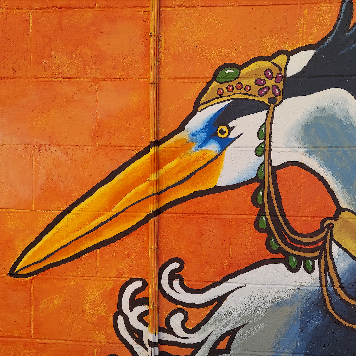 Erin the Heron, Fort Collins CO, For Fort Collins Mural Project, Collab with Samantha Pascavis, 2021