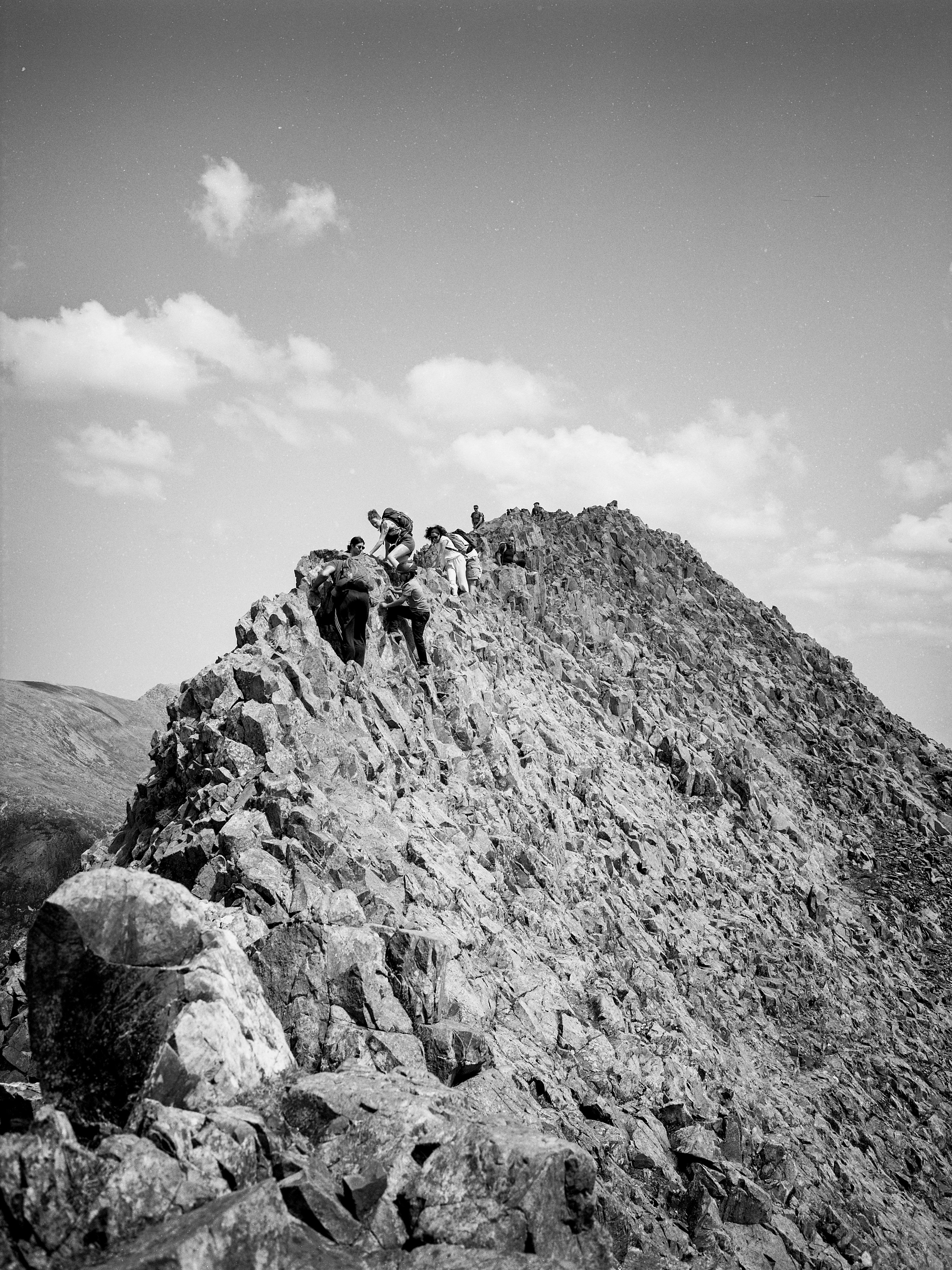 Crib Goch, Snowdonia, May2021 (Ilford FP4)
