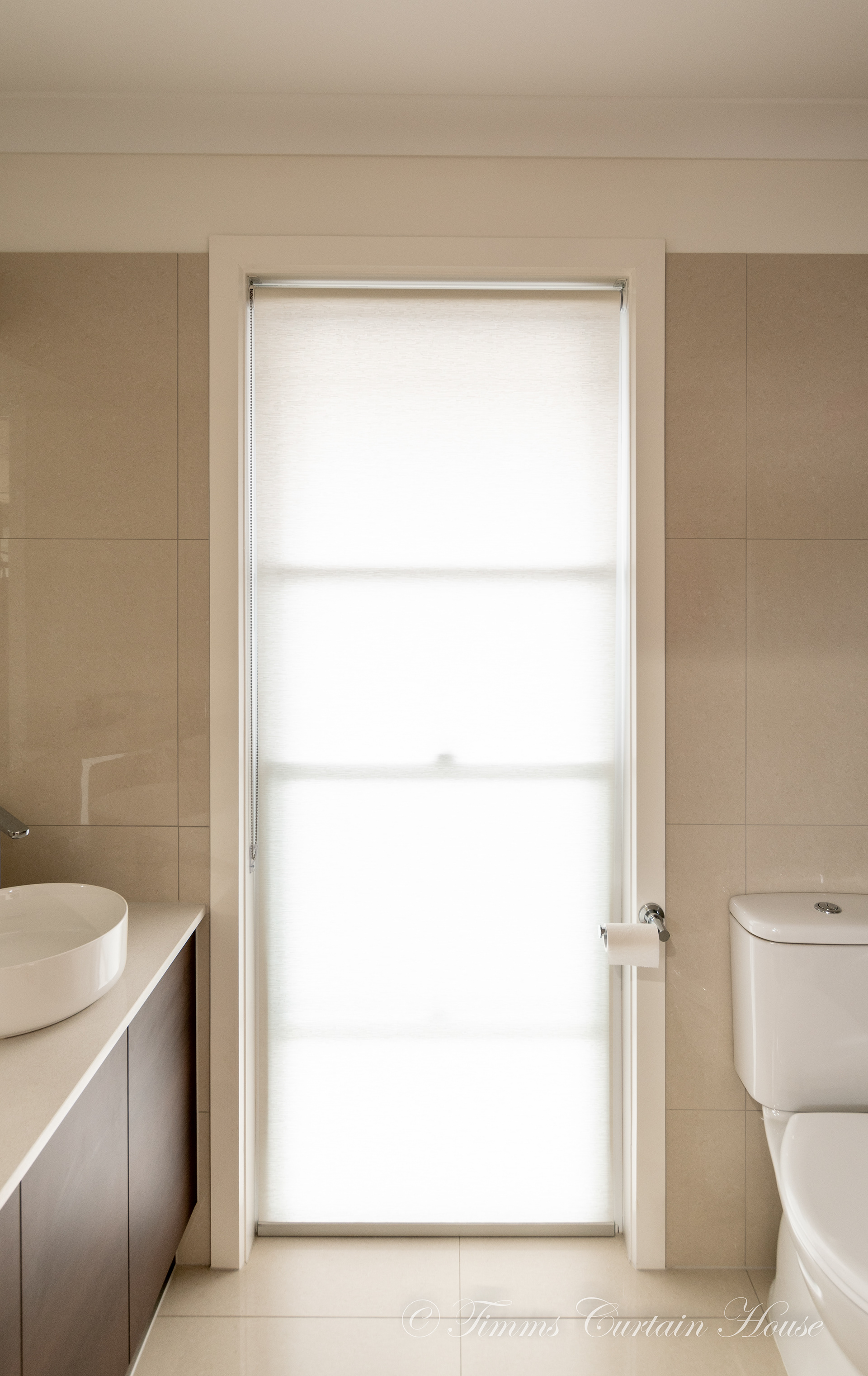 Translucent roller over Invisi Gard Privacy window