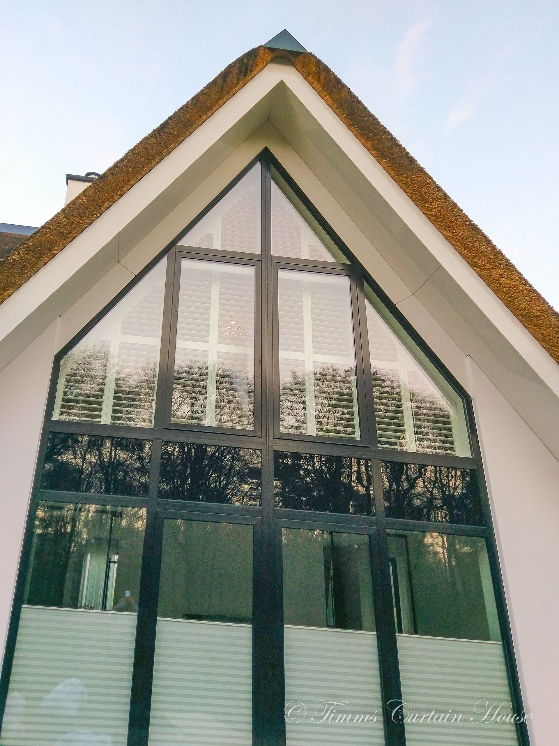 Outside view of internal shutters