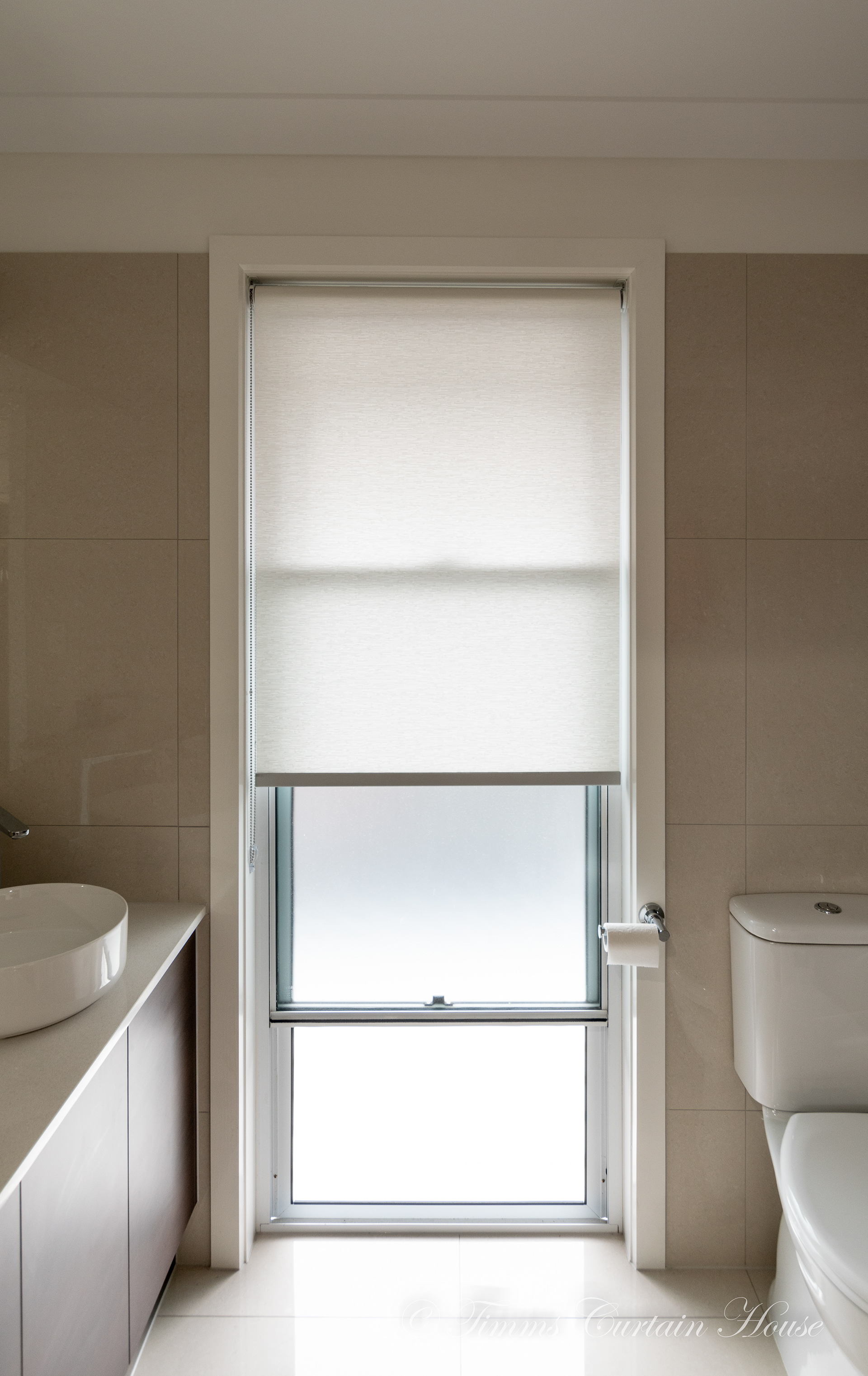 Translucent roller over Invisi Gard Privacy window