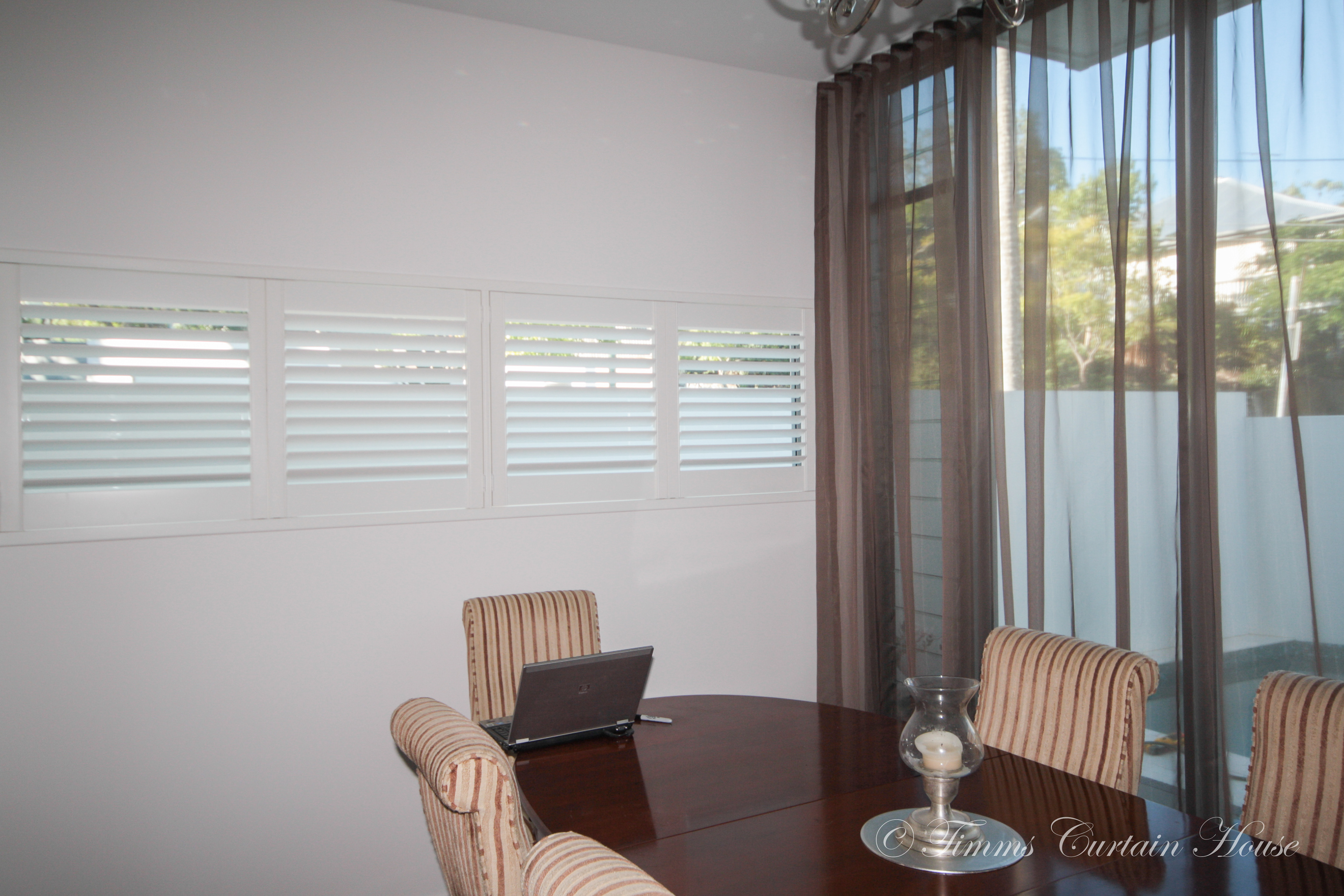 Shutters with sheers