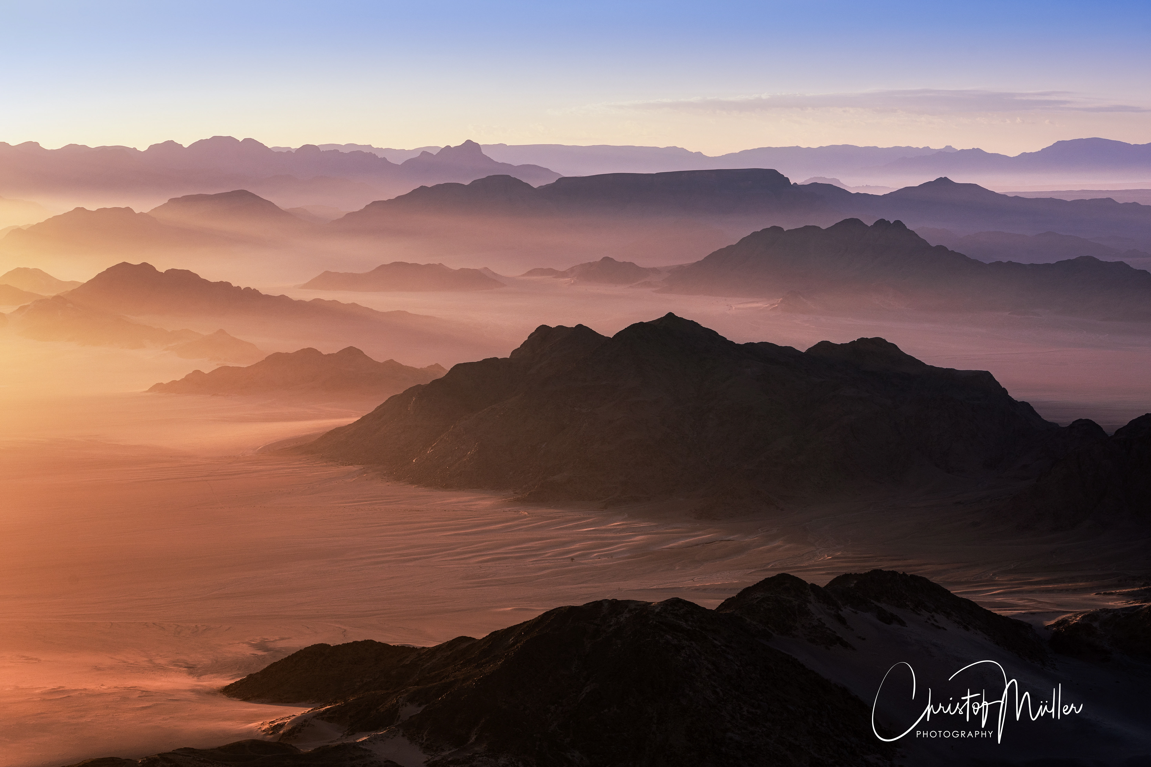 Aerial View of the Namib Desert as seen from a Hot Air Balloon (2024)