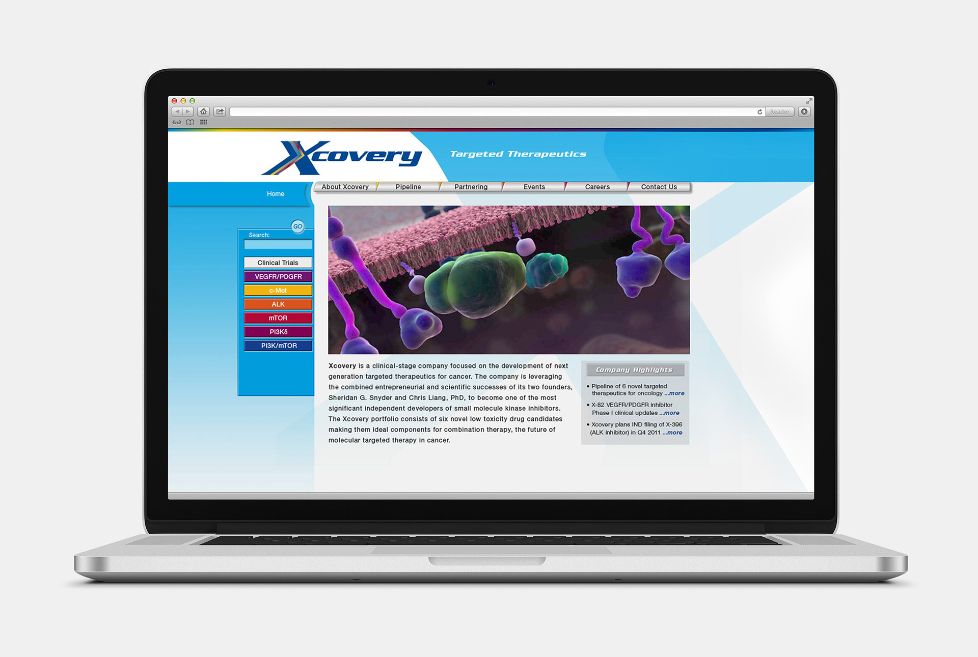 Xcovery landing page