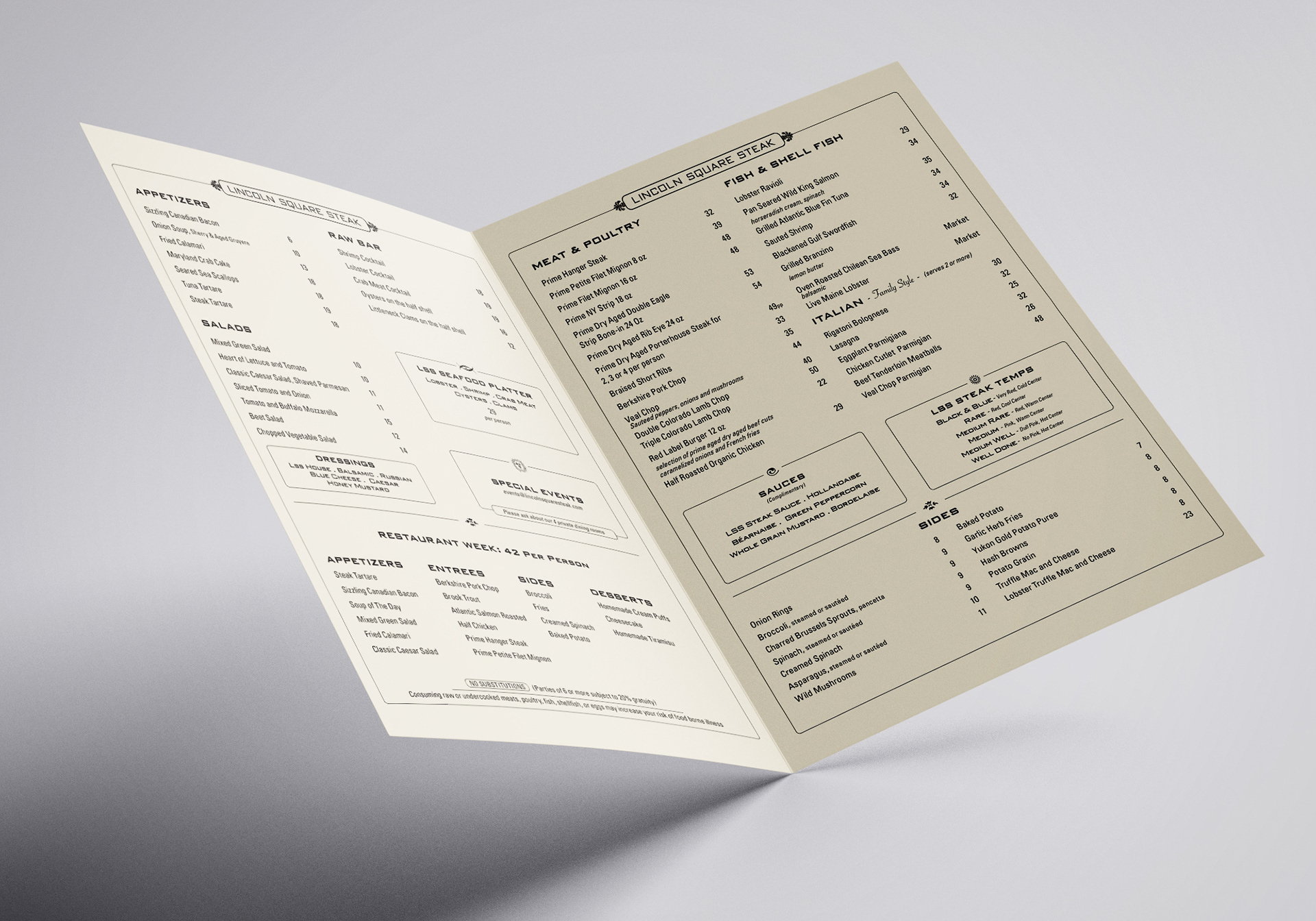 Dinner Menu