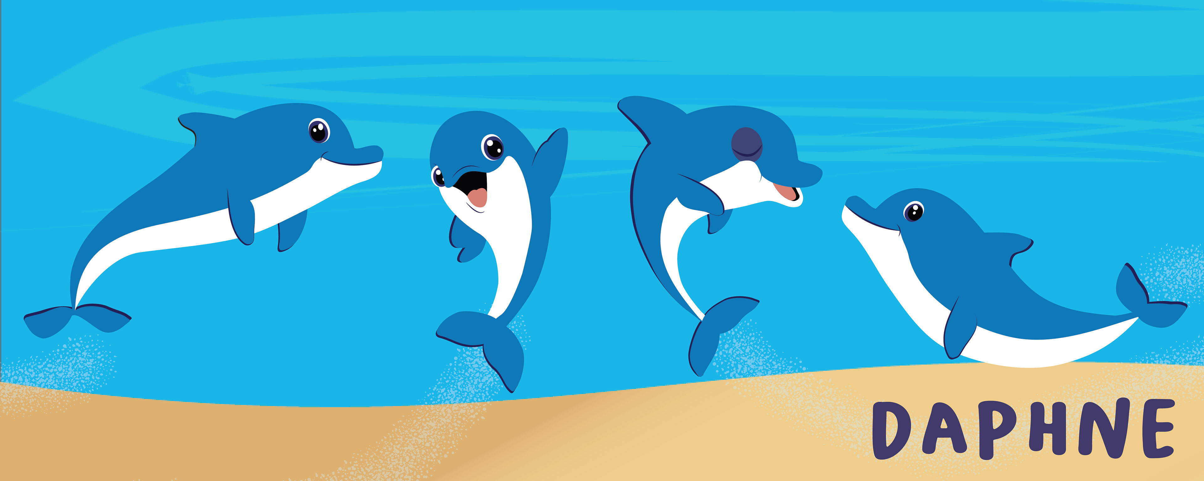 "Tiny Turtle, Big Ocean" Book Project Characters: Daphne - Illustrator