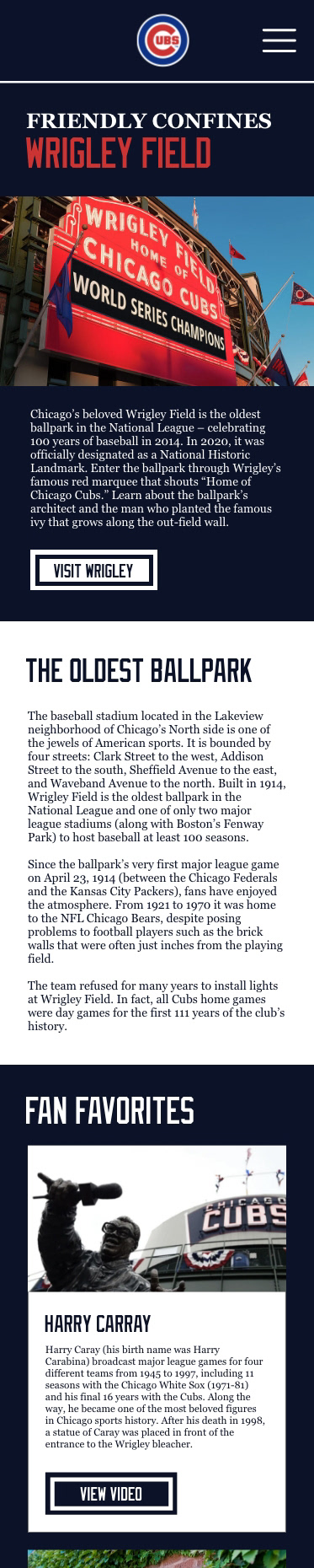 Mobile Wrigley Field Page - XD