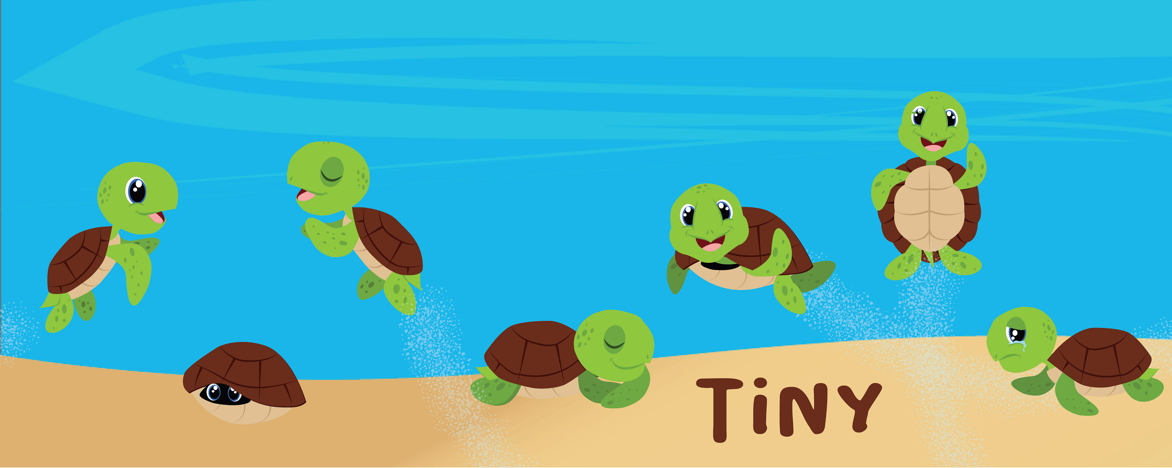 "Tiny Turtle, Big Ocean" Book Project Characters: Tiny - Illustrator