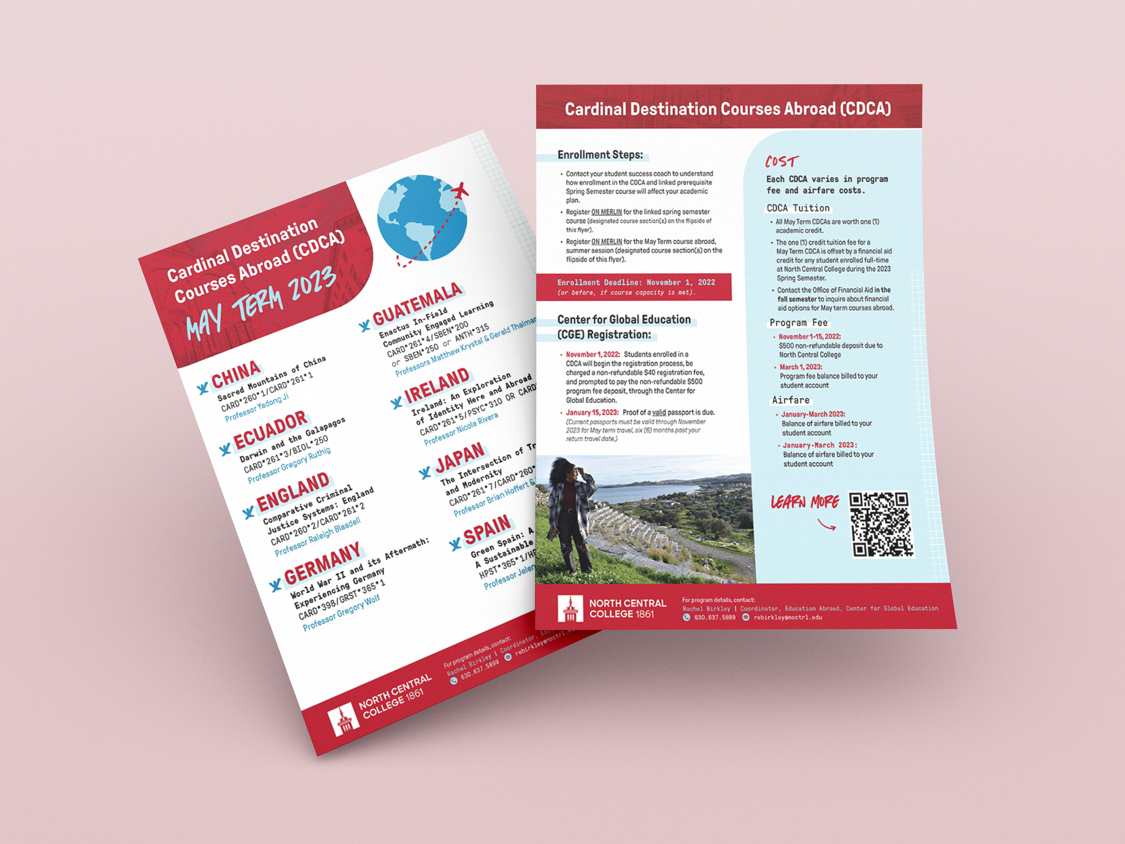 Cardinal Destination Courses Abroad May Term Flyer- InDesign