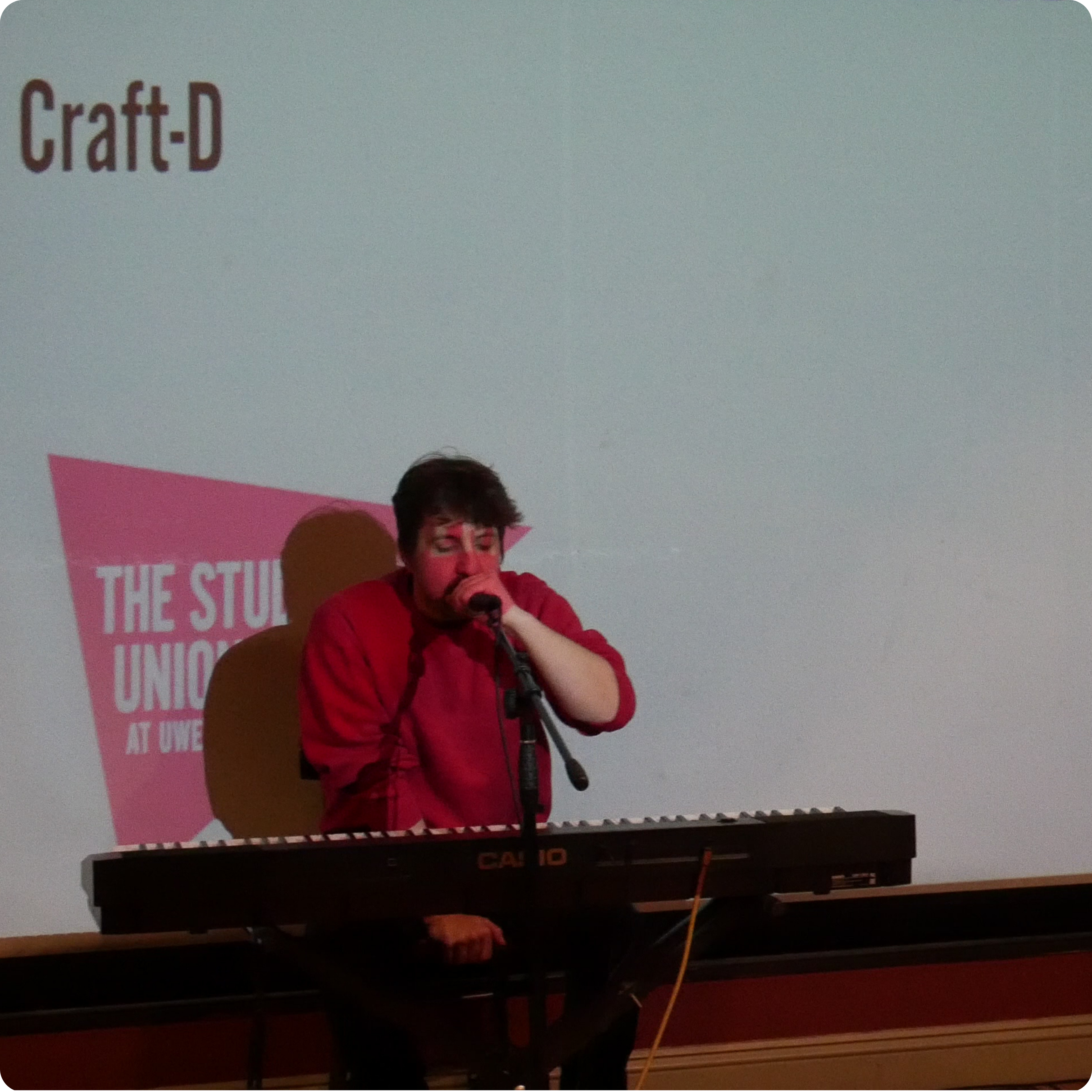Chris Vox combines keyboard and beatbox on stage with Danny Carlo