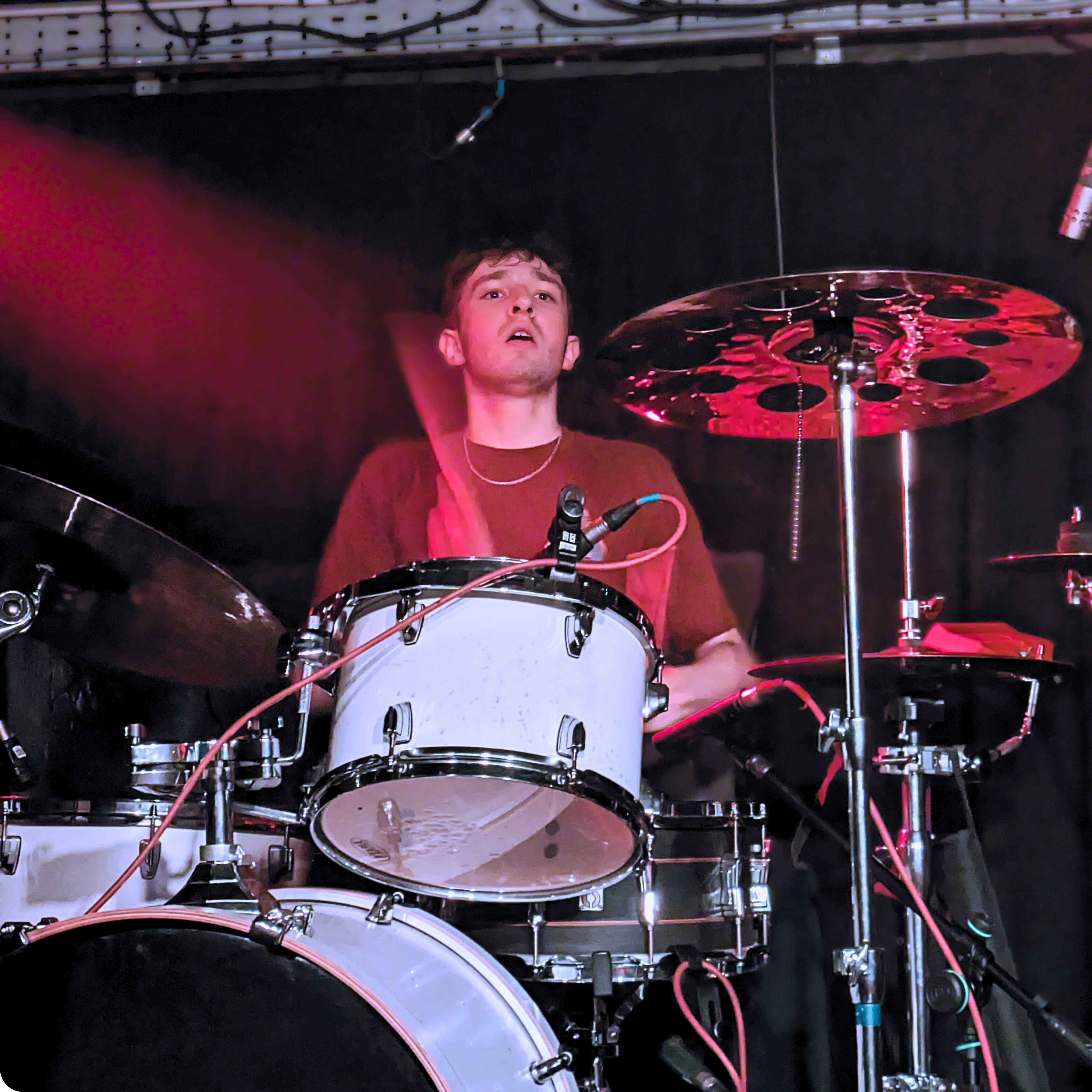 Will Davies on drums for Sean Edwards' EP launch at The Exchange, Bristol