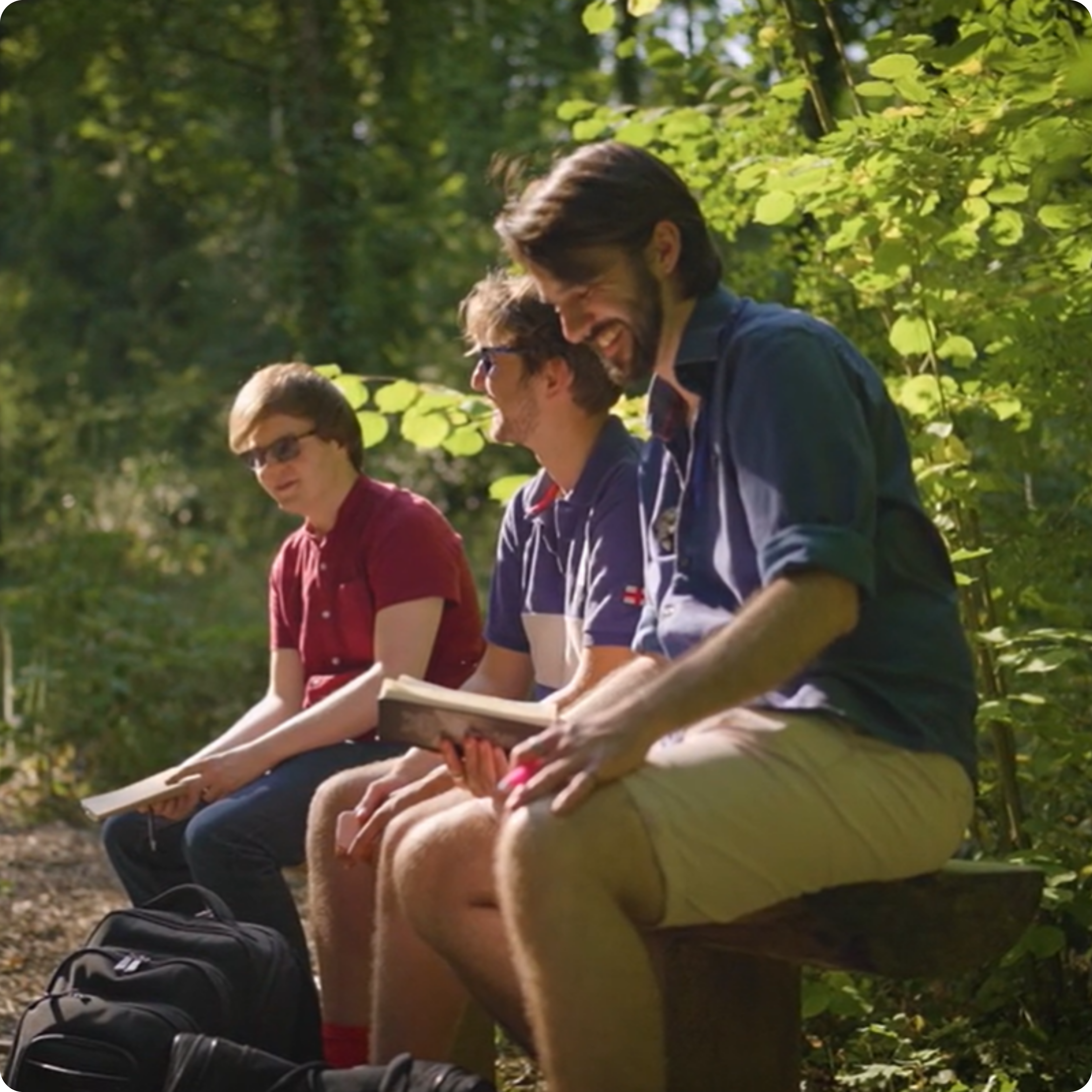 Chris pictured with writer and event co-producer, Taran Spalding-Jenkin, during the Arnos Vale Cemetery workshop, filmed for BBC Bitesize