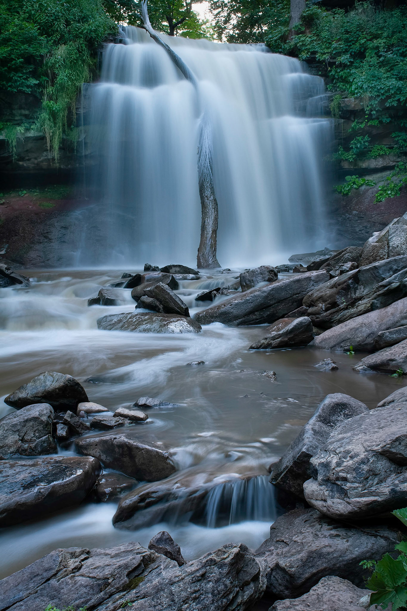 Smokey Hollow Falls at Dusk