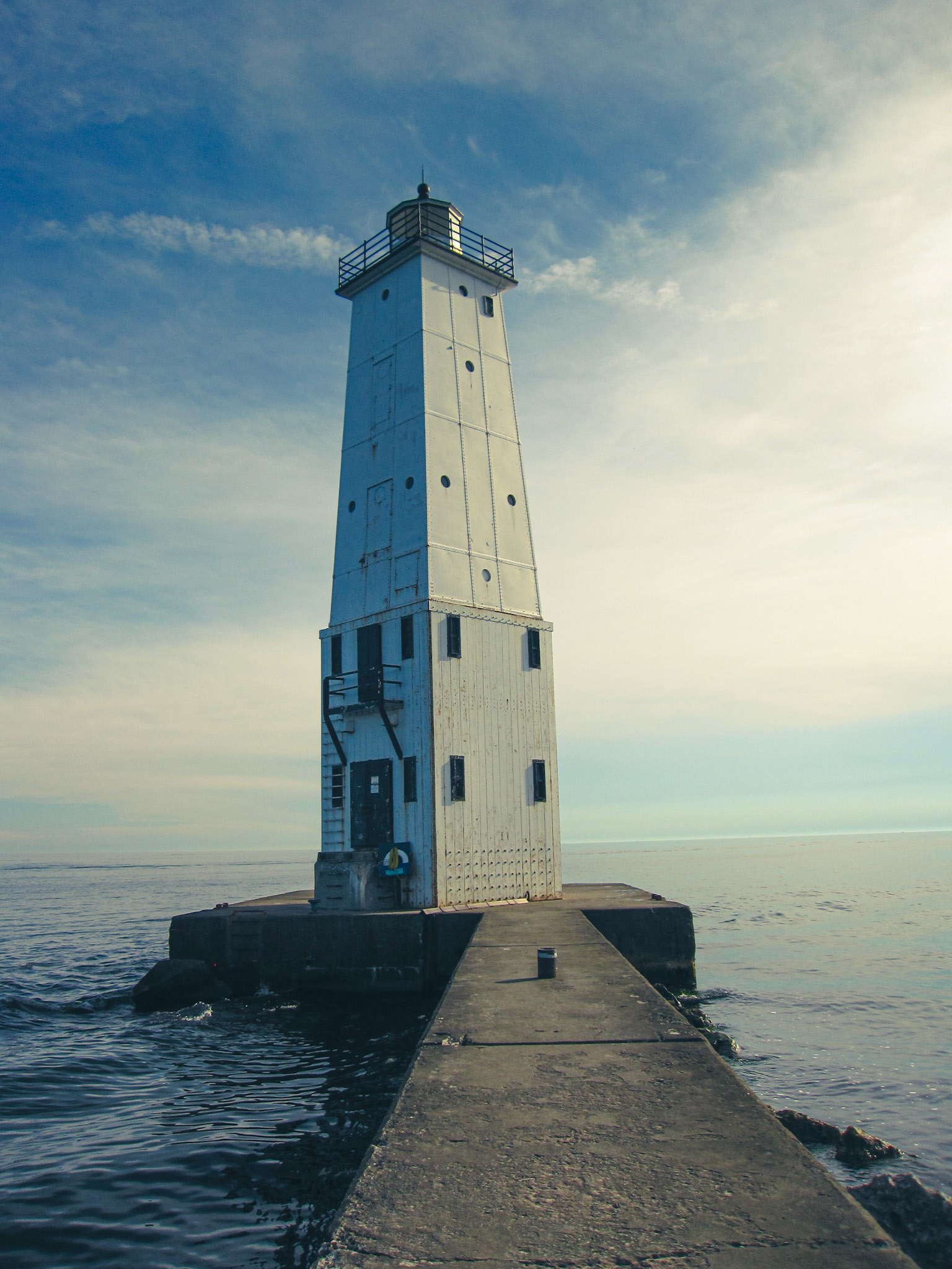 View of Frankfort North Breakwater Lighthouse
