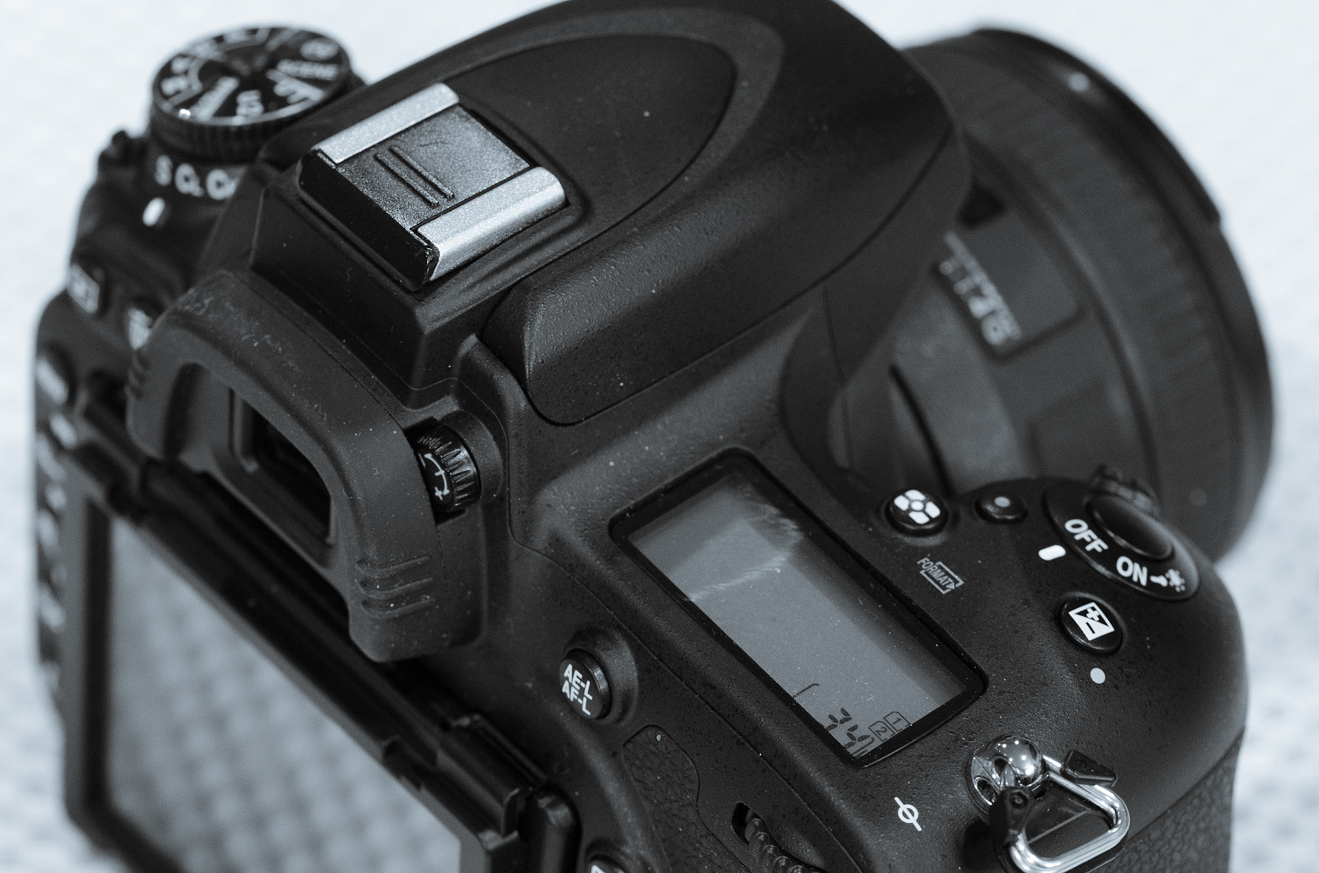 Nikon D750 Control Panel Close-Up