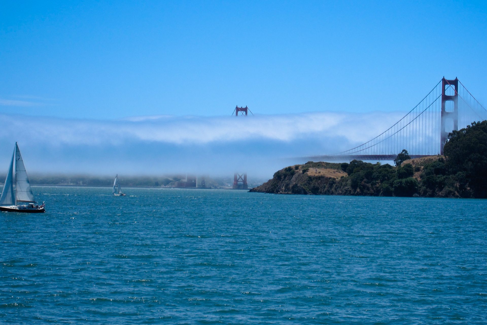 Day 2 - Another GG Bridge in Mist from Ferry