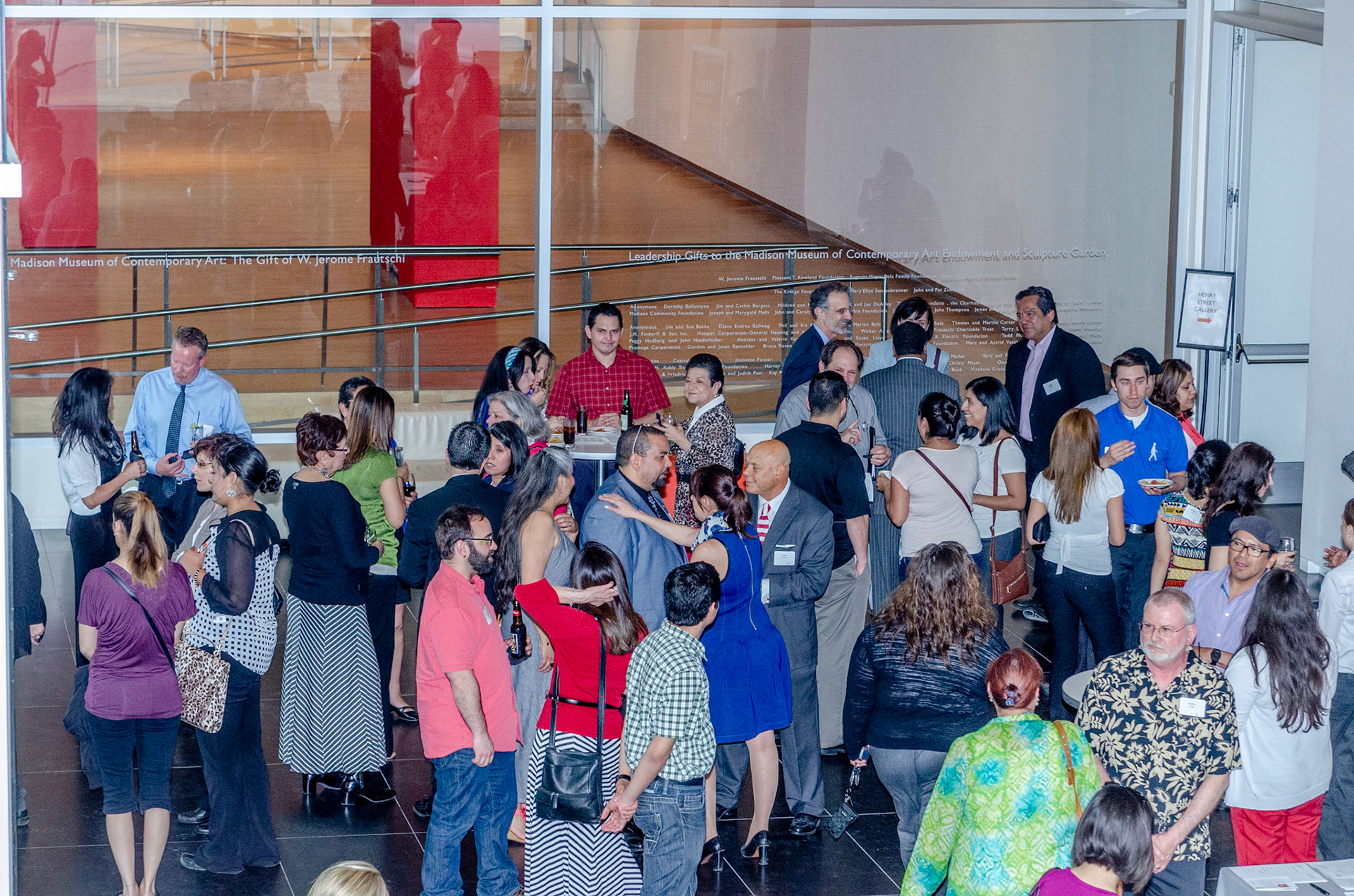 Birds-eye view of networking at event