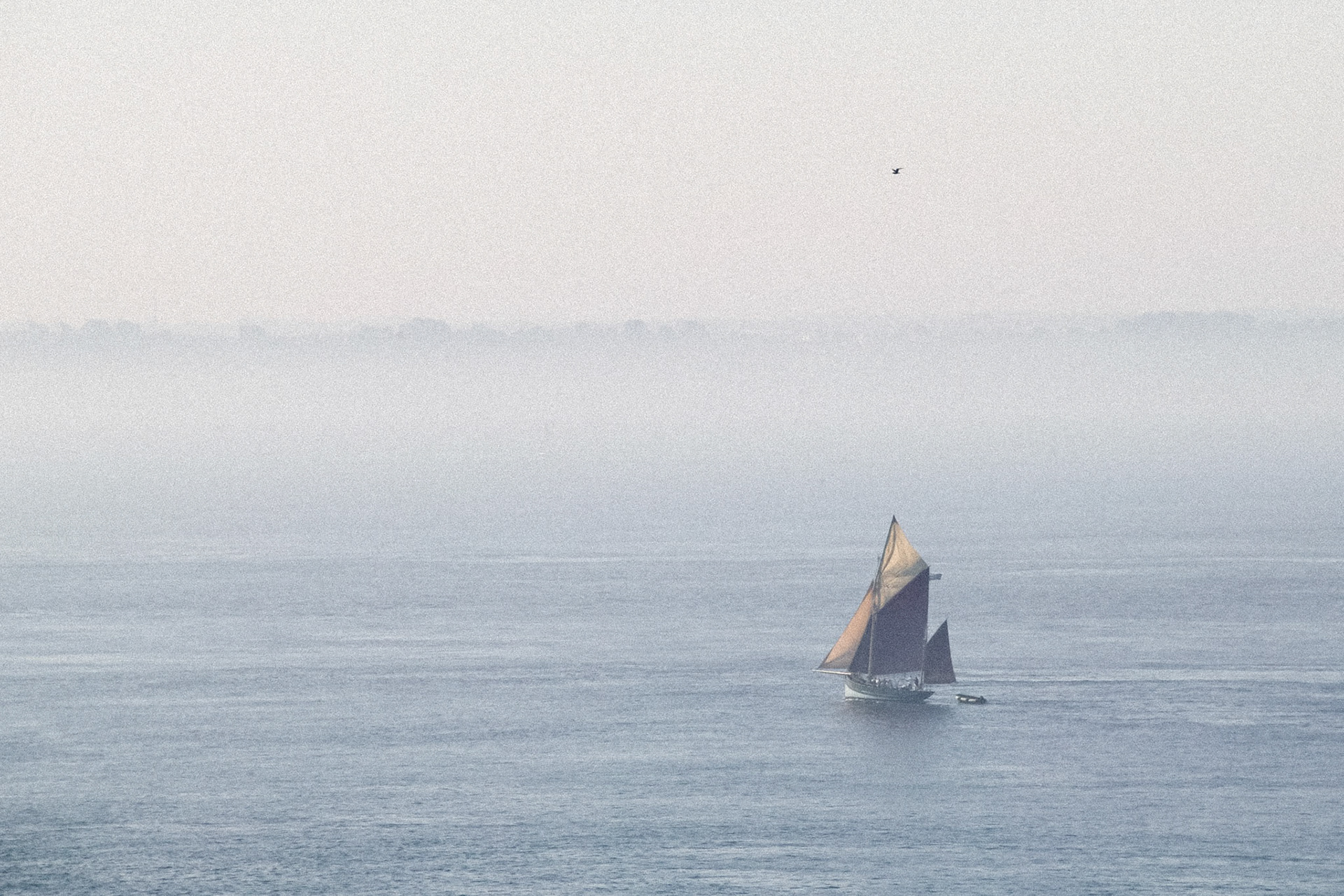 Sailing ship off Isle of Wight