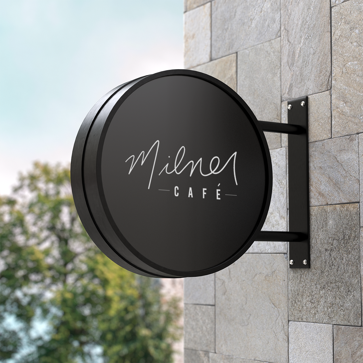 Milner Café is a self-branded café  located within Illinois State University’s Milner Library. The Bird Bites food product line is also sold here. Since the cafe serves as a space for studying, reading, and an area to have a quick snack before class for students, I crafted the word “Milner” with my own handwriting for a personal touch.  I coupled it with a san-serif font to balance the name between the library’s history and a fresh look for students.