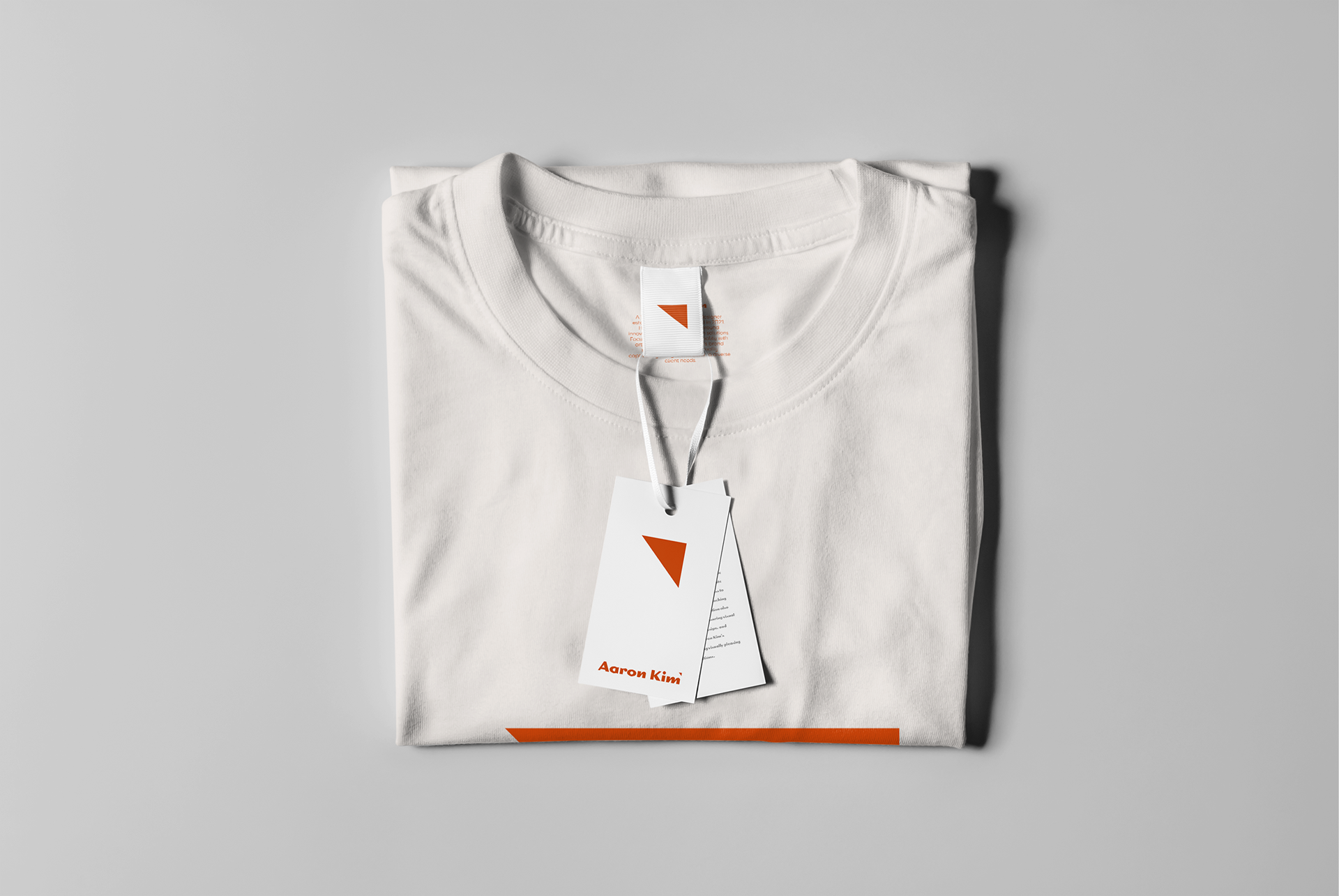 folded t-shirts with tags