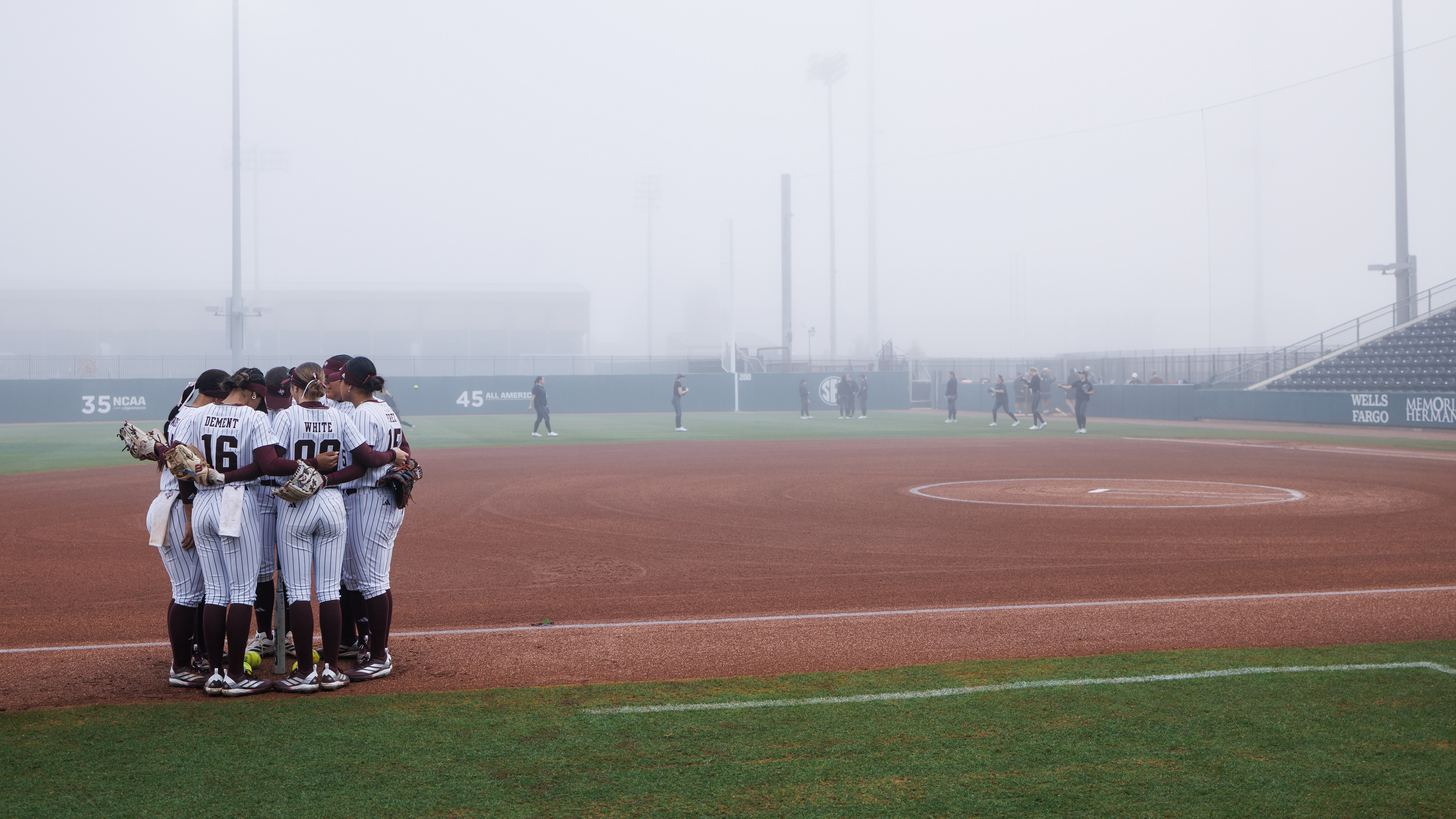 Pre-game huddle