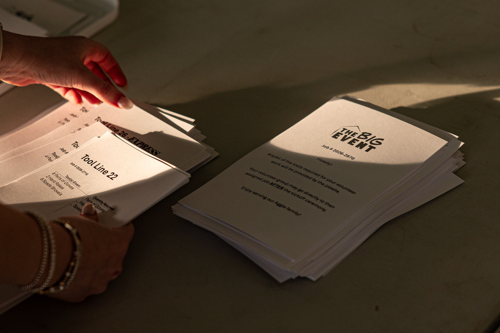 Stock branding on assignment covering the Big Event
