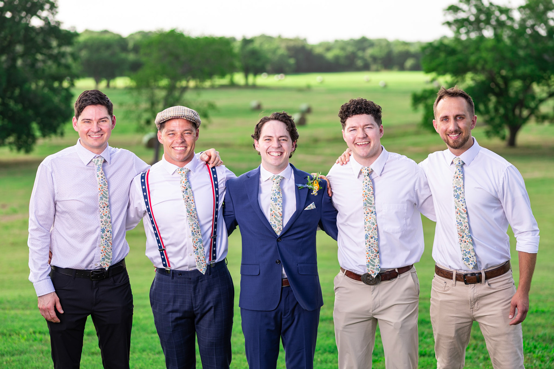 Groomsmen posed
