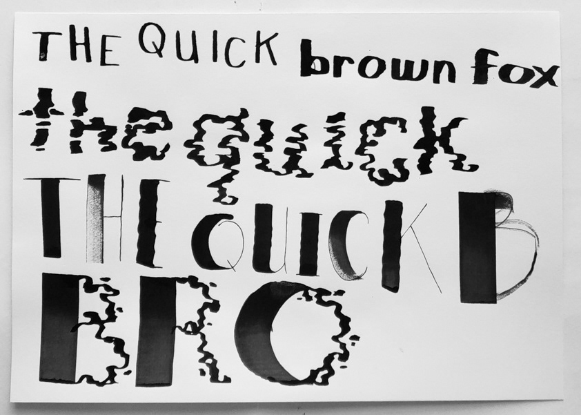 Experimenting with unconventional pen nibs