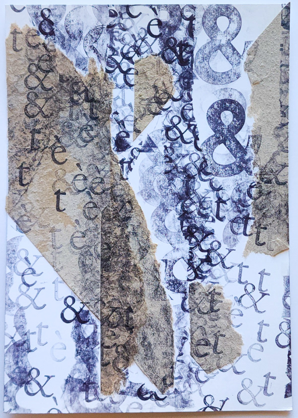 Stamps and paper on paper