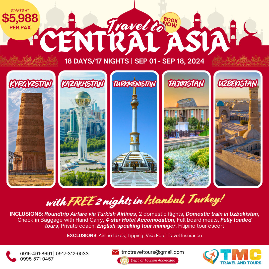 TMC Travel and Tours Central Asia Facebook Post