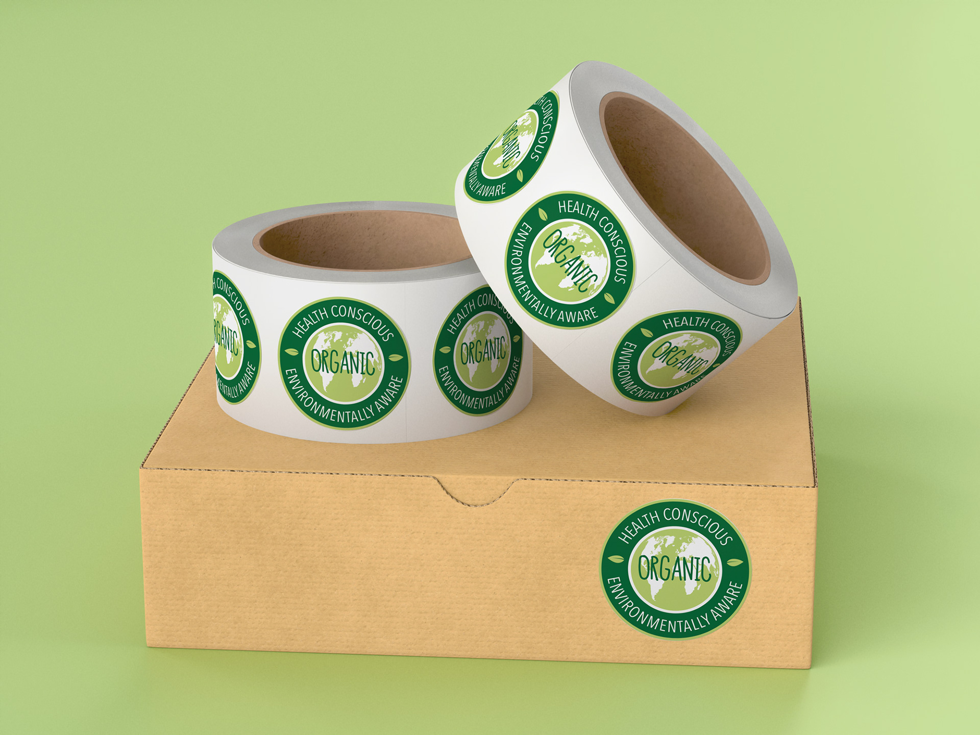 Logo for stickers - Health Counscious - Organic Products