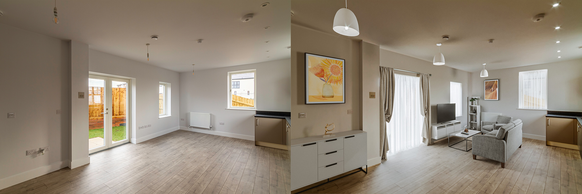 3D furniture composited into a 2D photo - Cinema 4D and Corona Renderer