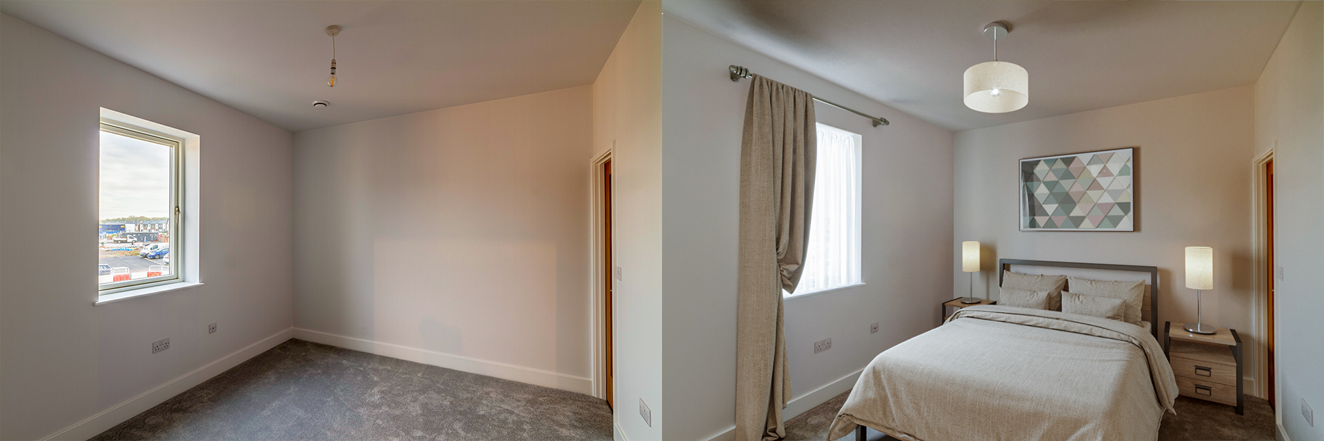 3D furniture composited into a 2D photo - Cinema 4D and Corona Renderer