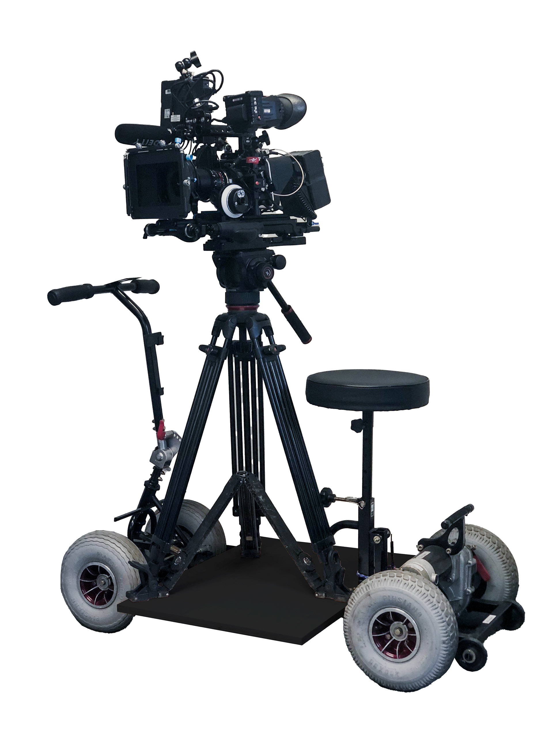My rig on my homemade doorway dolly