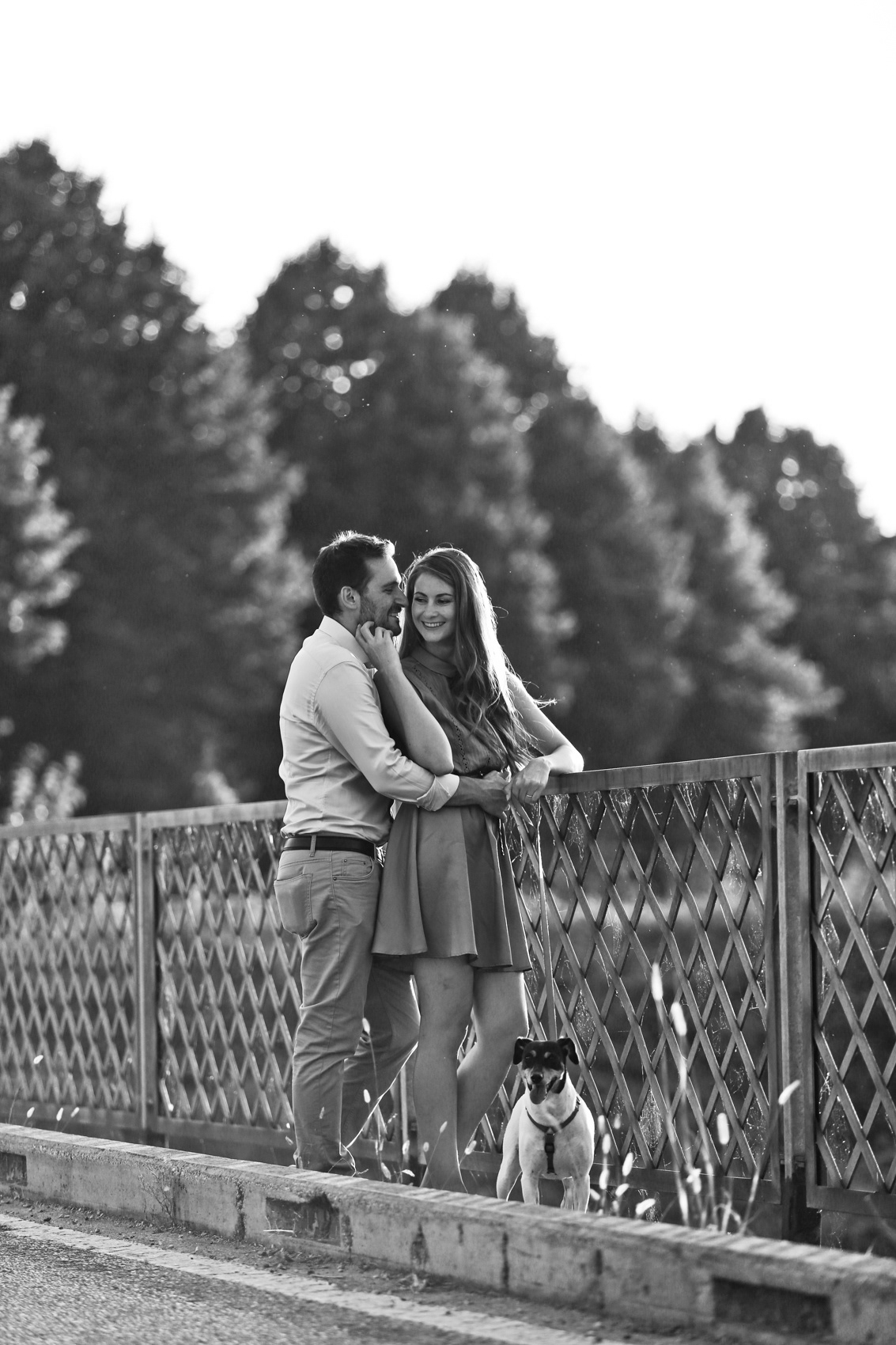 engagement photoshoot with dog