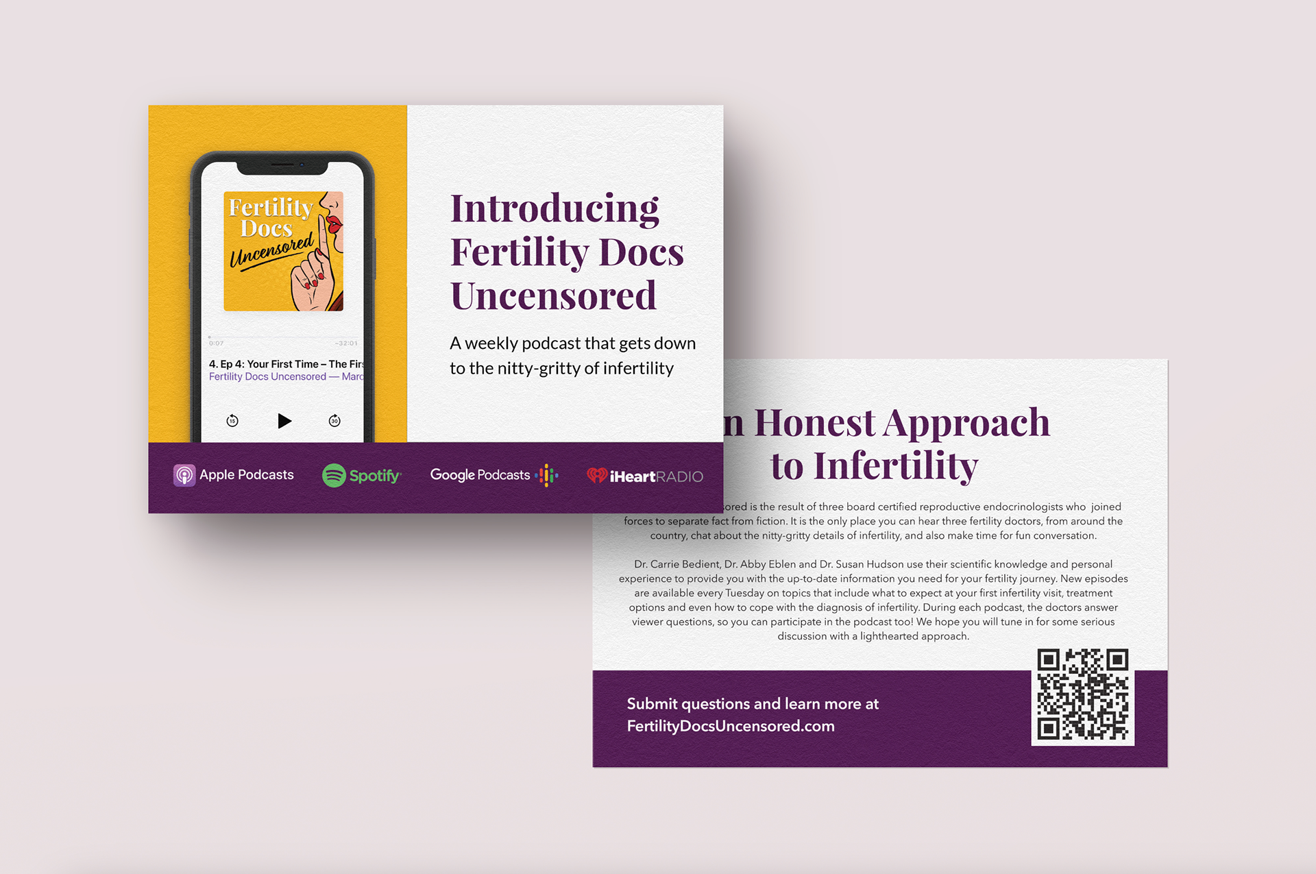 Budget-friendly promotional postcard with QR code